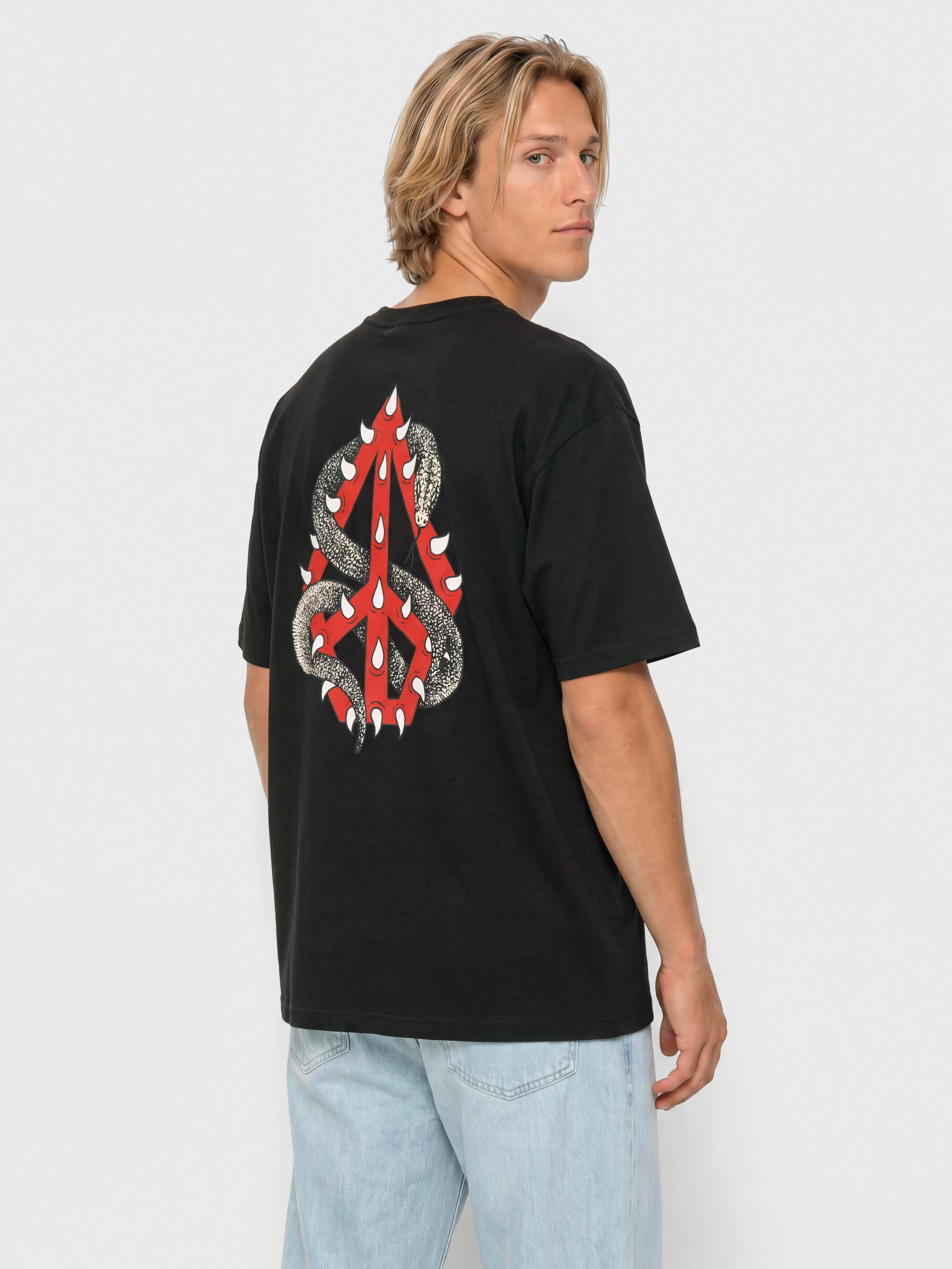 Volcom Snake Peace Lse Póló (black)
