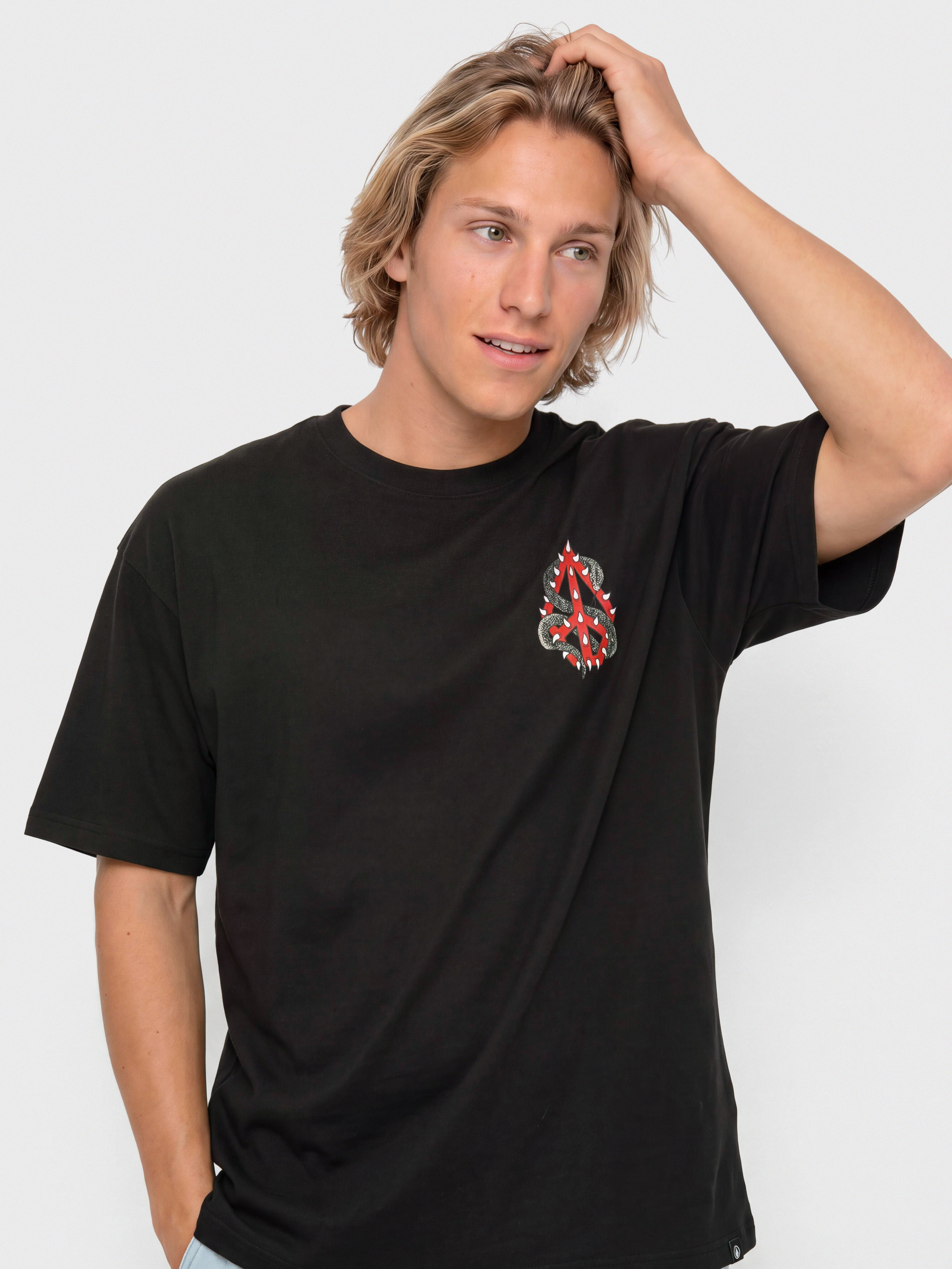 Volcom Snake Peace Lse Póló (black)