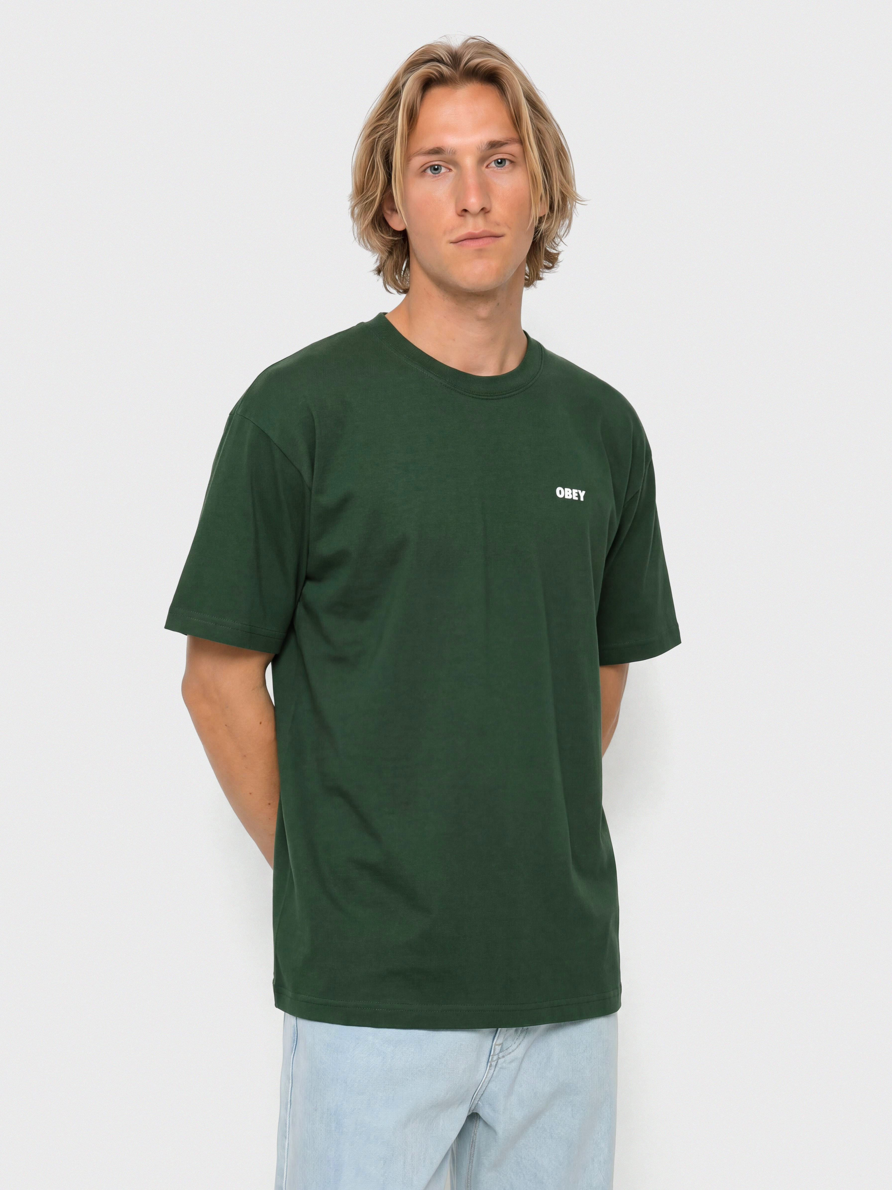 Póló OBEY Quarter Eye Icon (forest green)