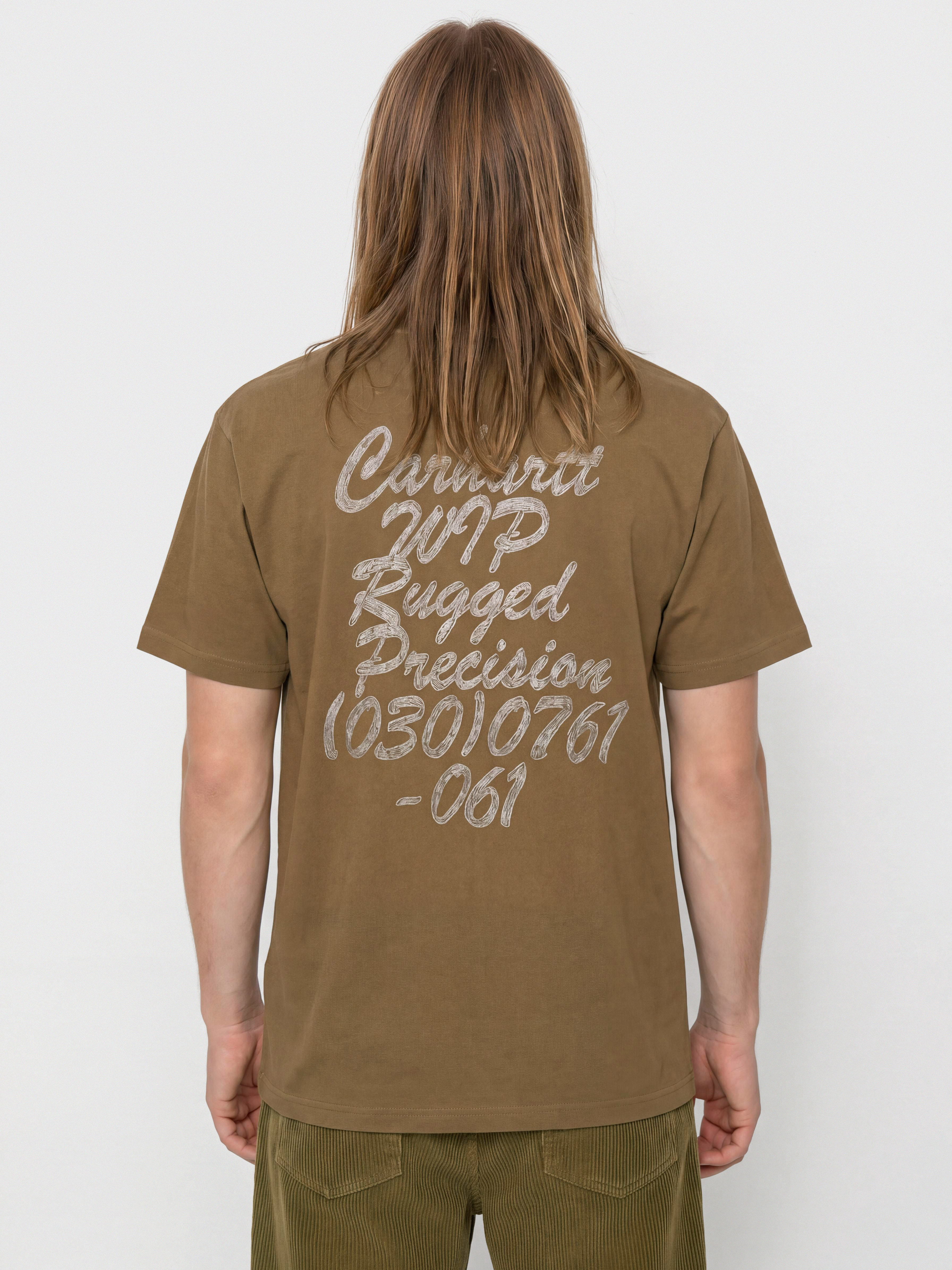 Carhartt WIP Hatching Script Pu00f3lu00f3 (wip h brown/garment dyed)
