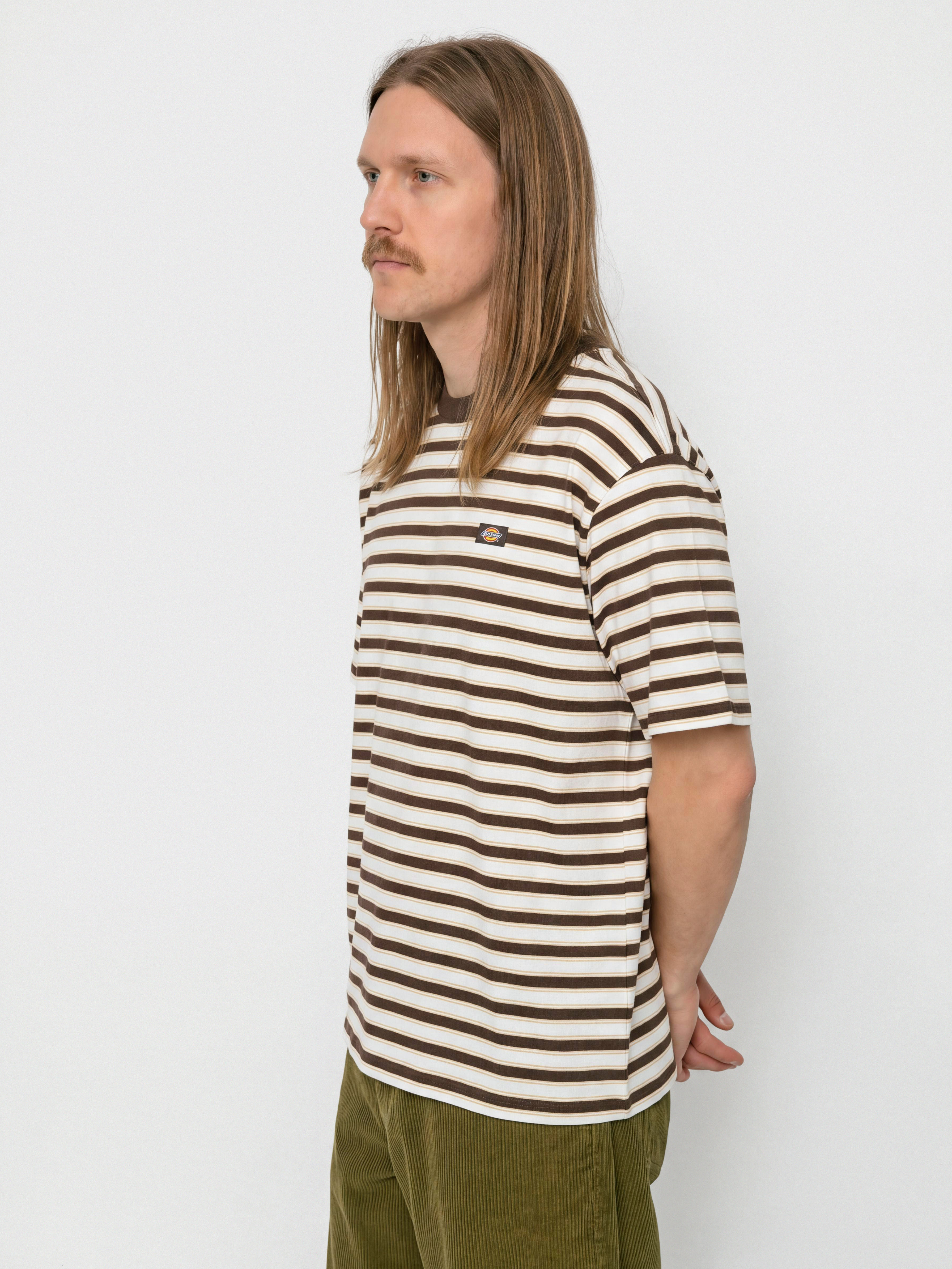 Dickies Stripe Póló (chocolate brown)
