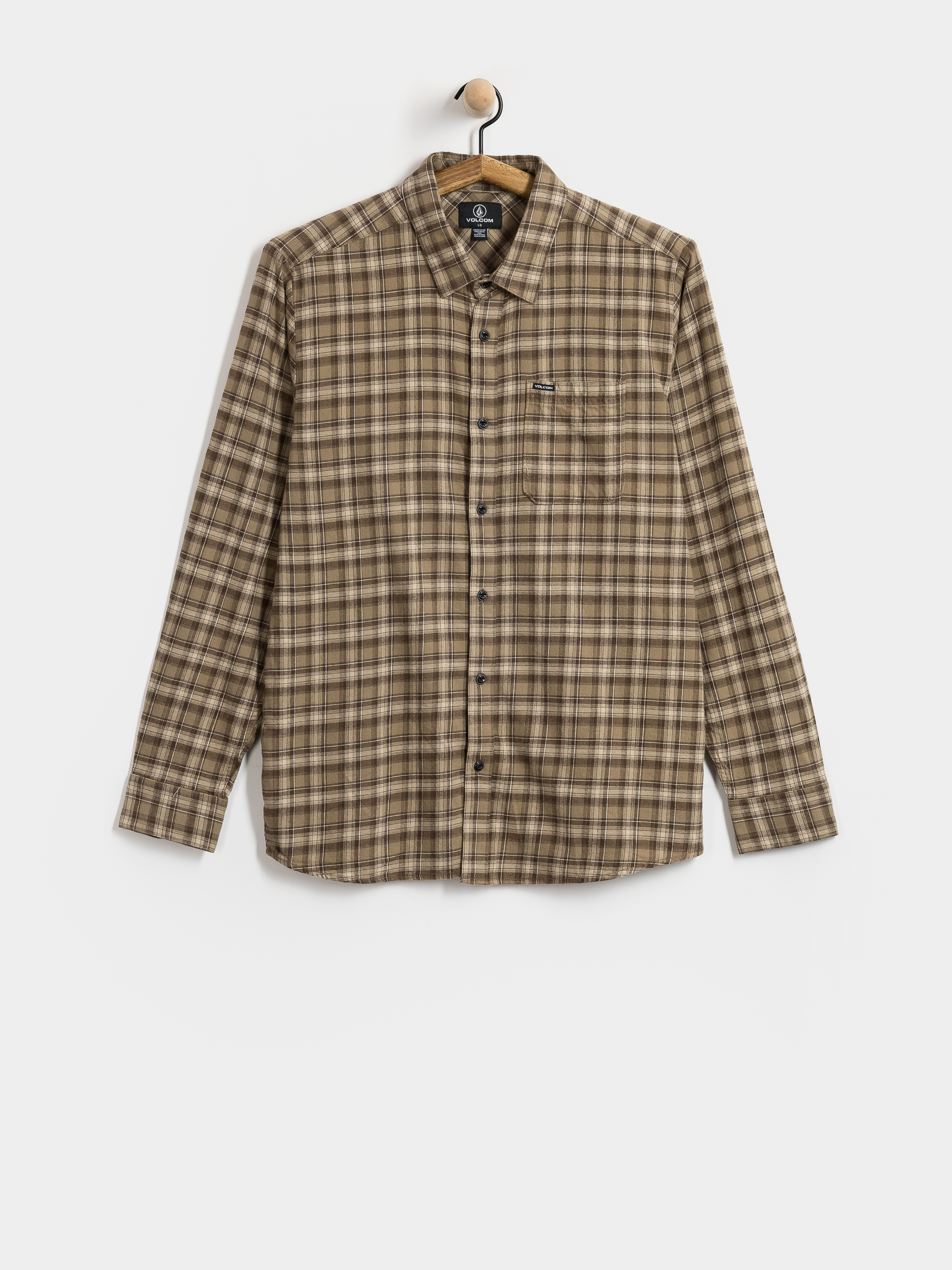 Volcom Caden Plaid Ls Ing (light khaki)