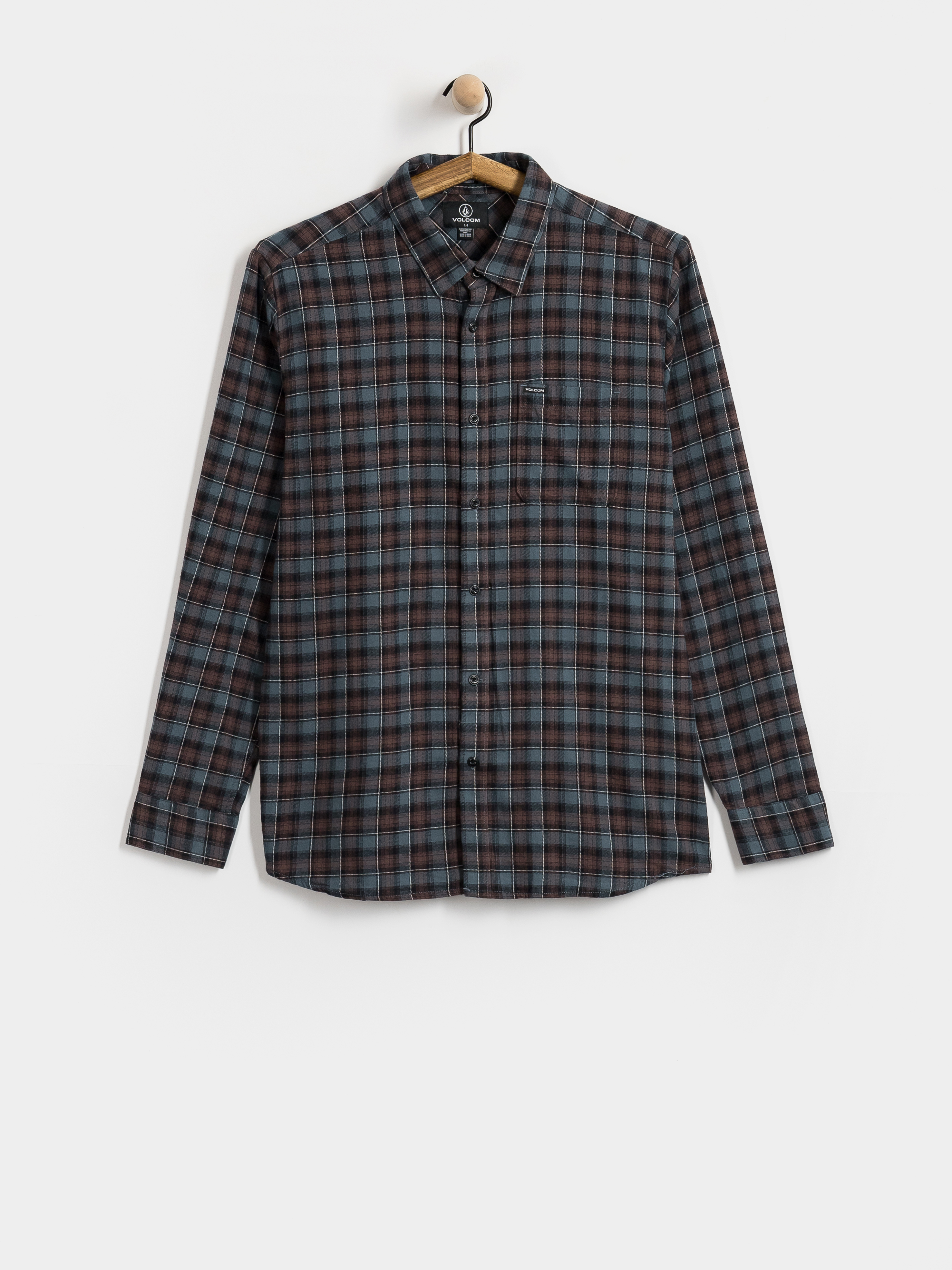 Volcom Caden Plaid Ls Ing (raisin)
