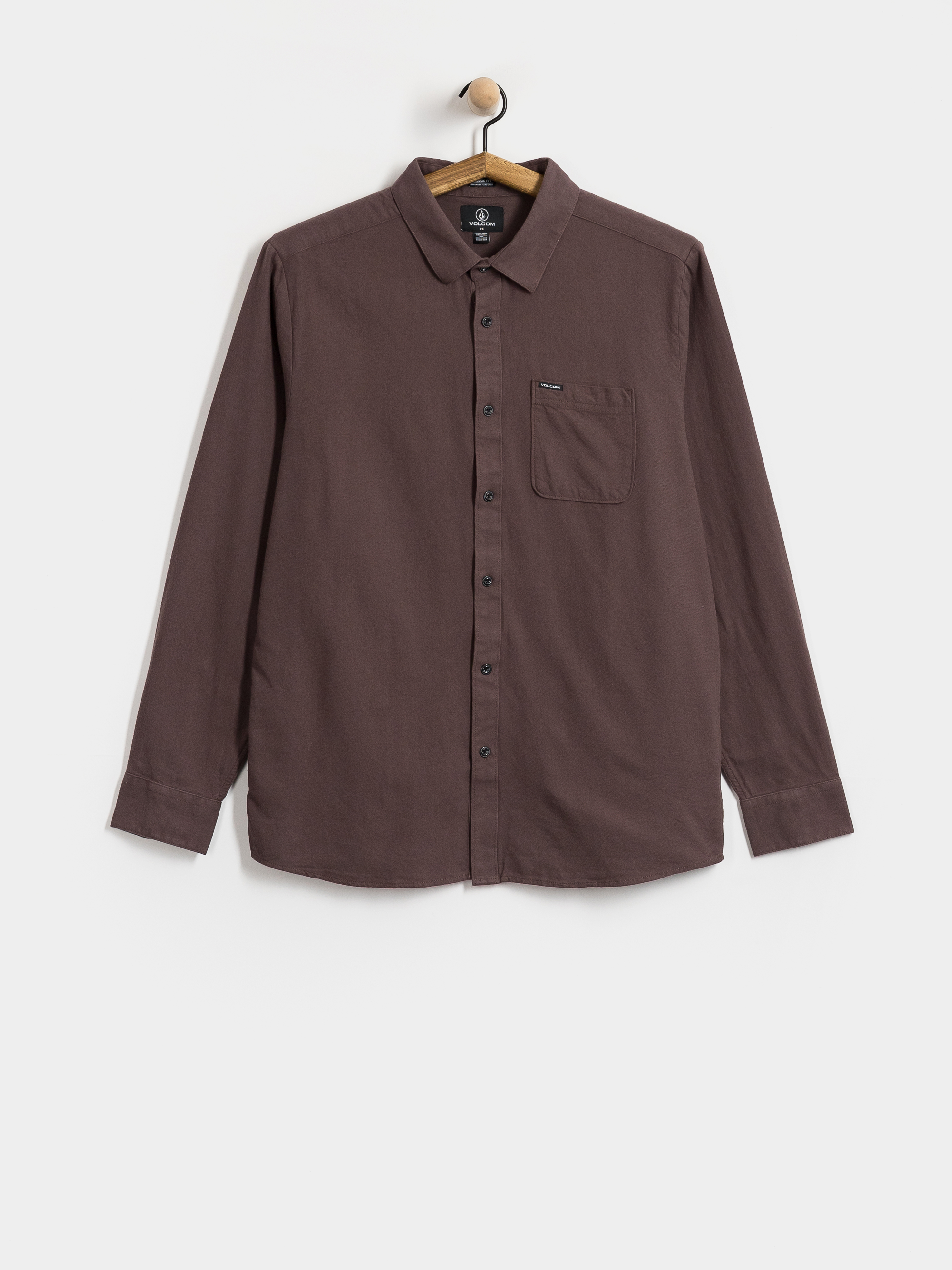 Volcom Caden Solid Ls Ing (raisin)