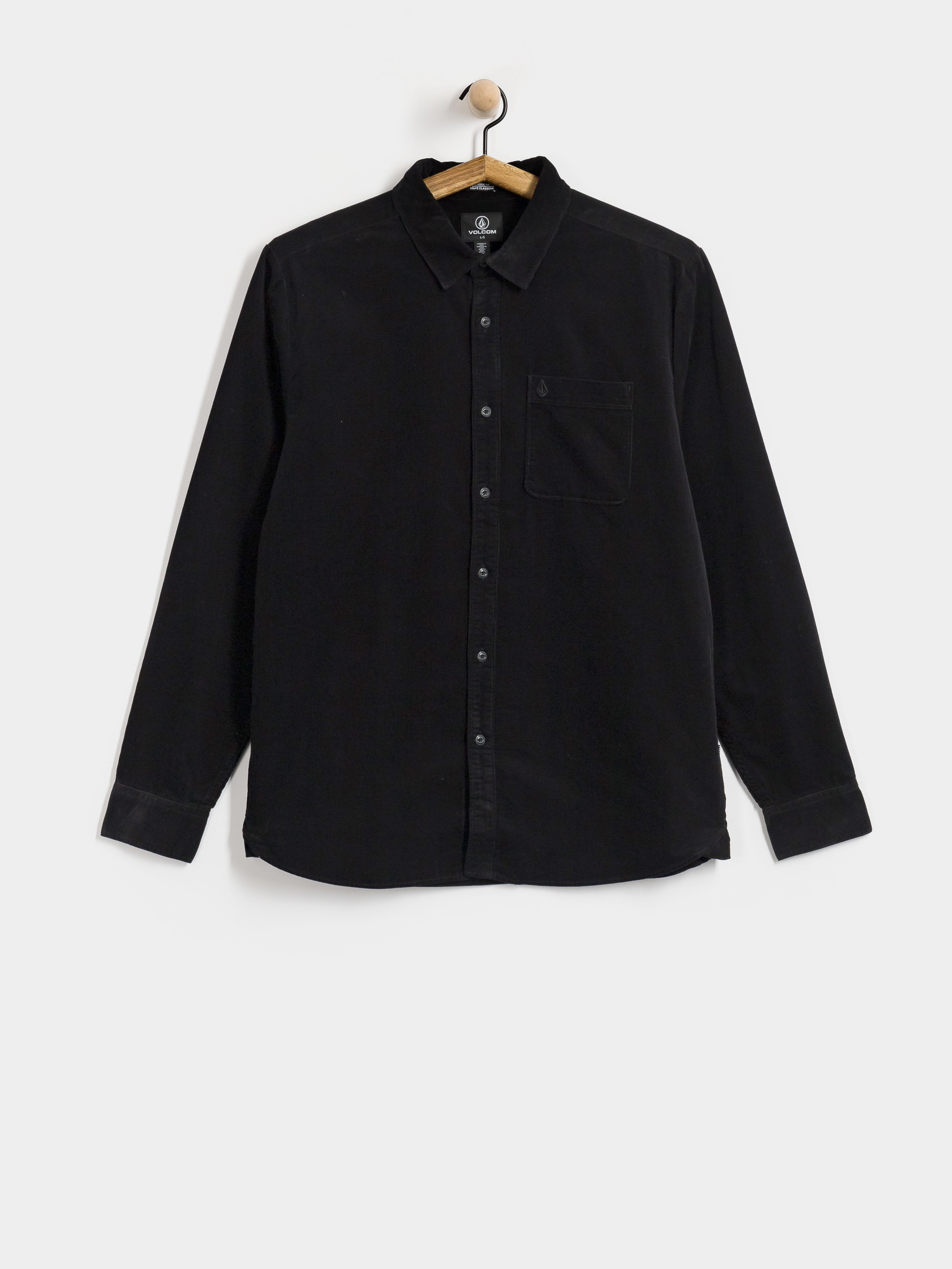Volcom Zander Cord Ls Ing (black combo)