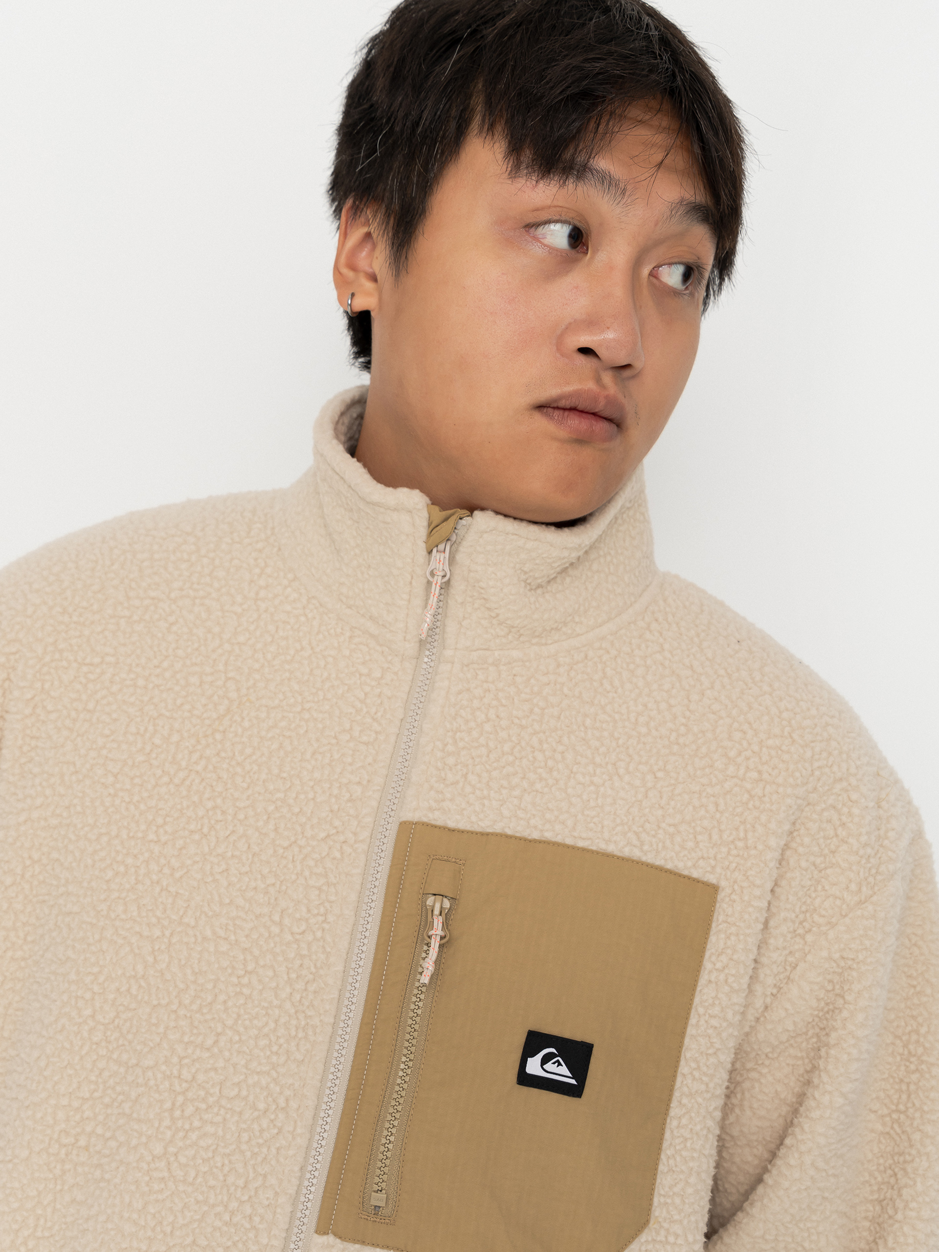 Férfi Polár pulóver Quiksilver Clean Coast Fz (peyote)