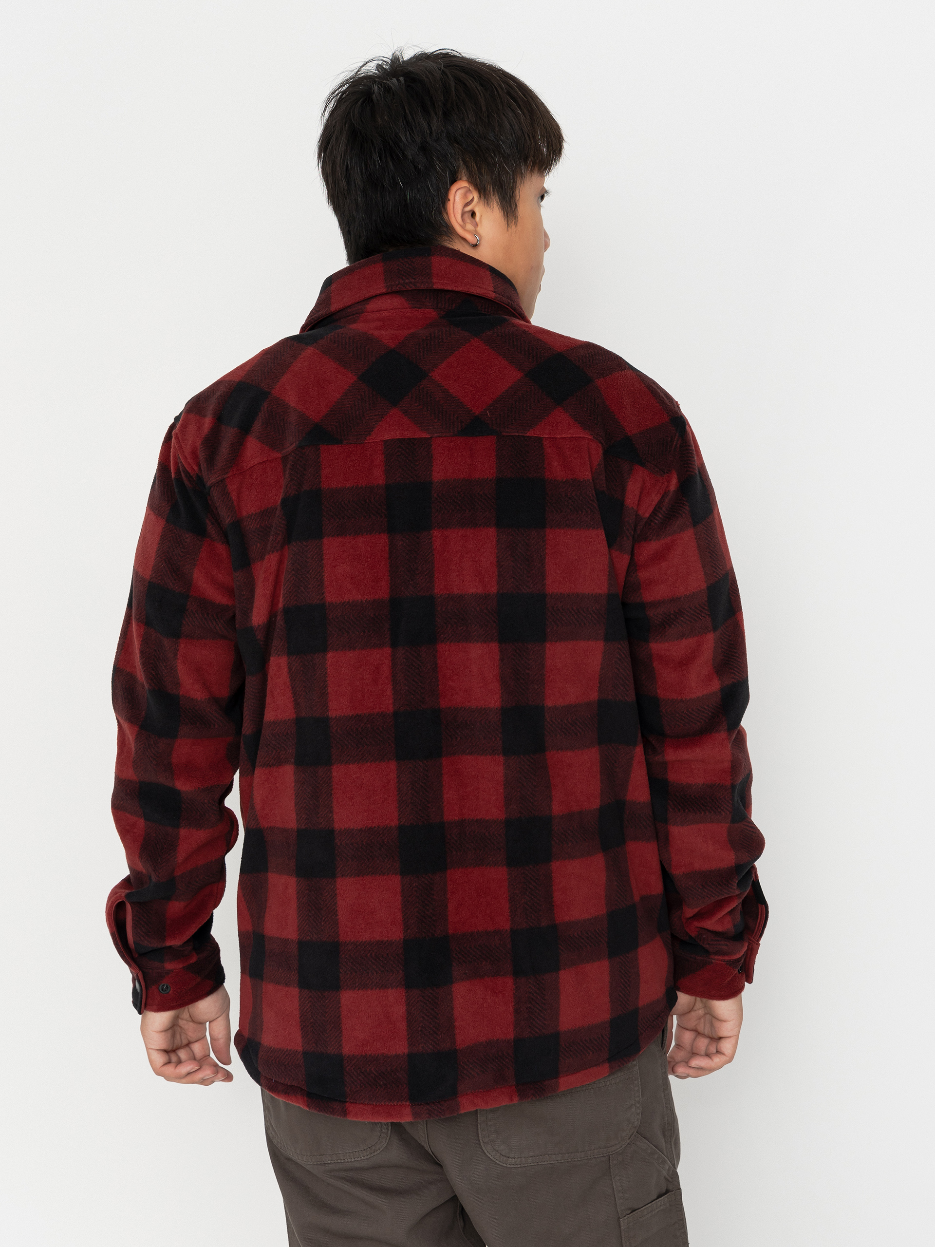 Férfi Quiksilver Venture Polar Fleece Shirt Polár pulóver (venture polar oxblood)