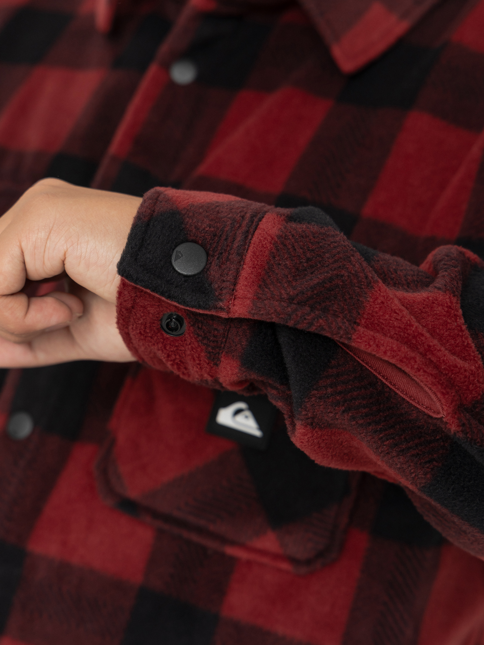 Férfi Quiksilver Venture Polar Fleece Shirt Polár pulóver (venture polar oxblood)