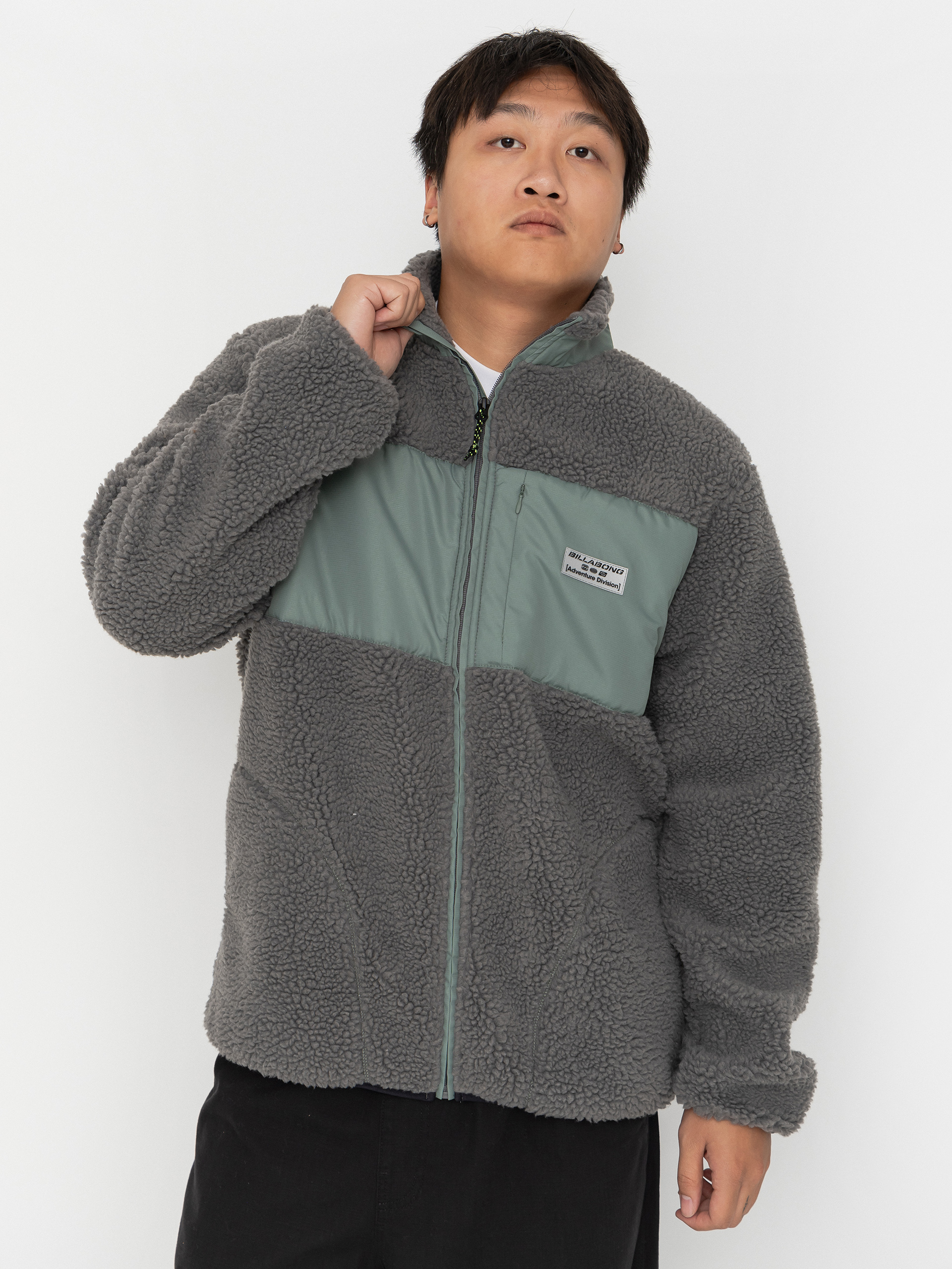 Polár pulóver Billabong Canyon Trail Zip (pewter)
