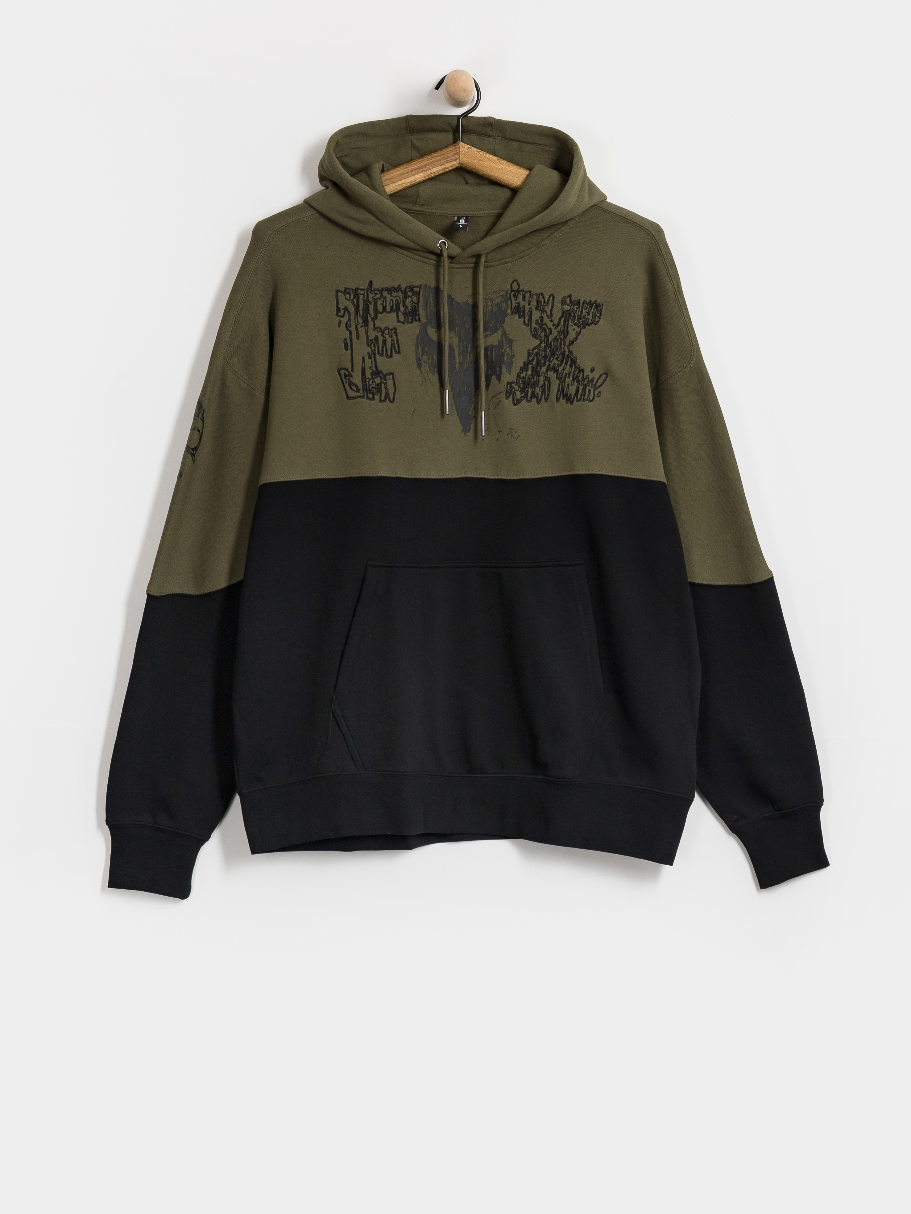 Kapucnis pulóver Fox Abyss HD (olive green)