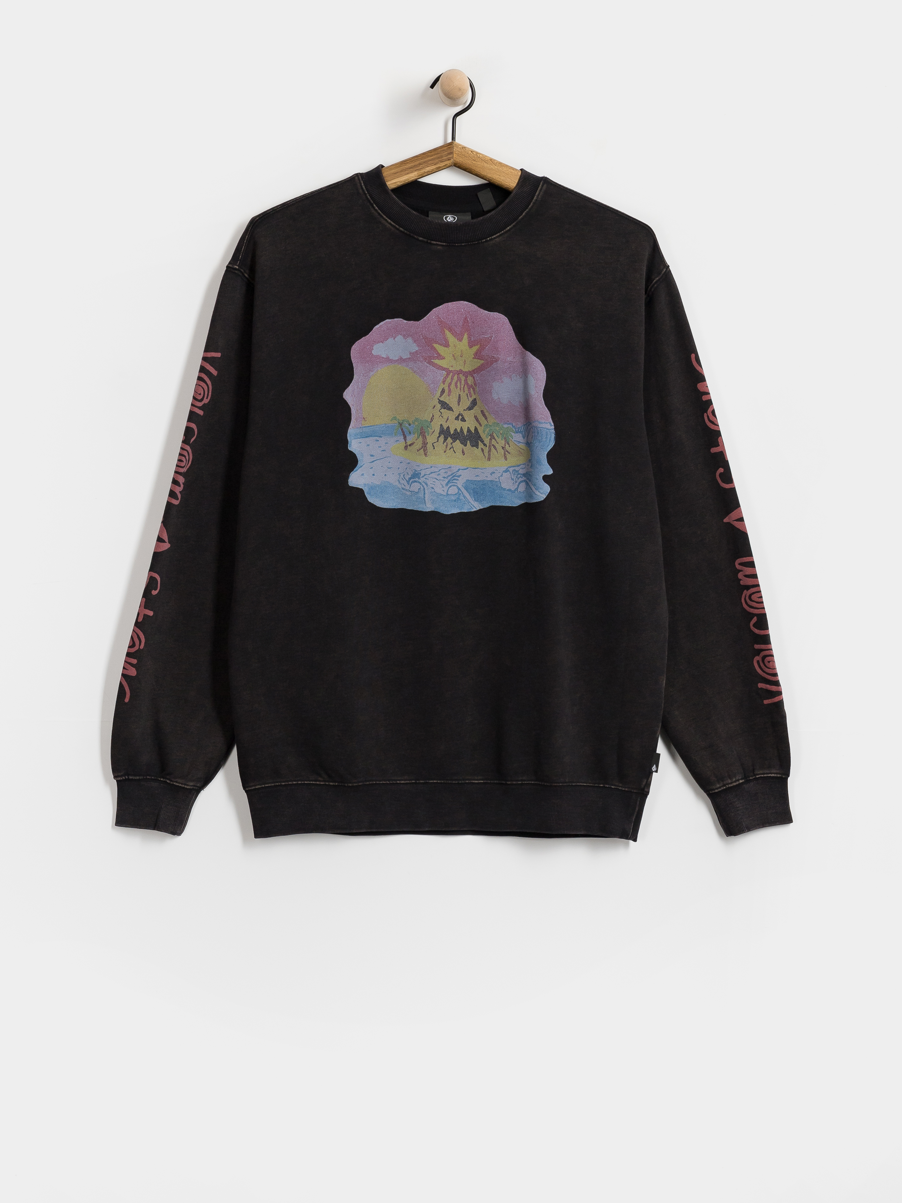 Pulóver Volcom Fa Ozzy Crew (light acid black)
