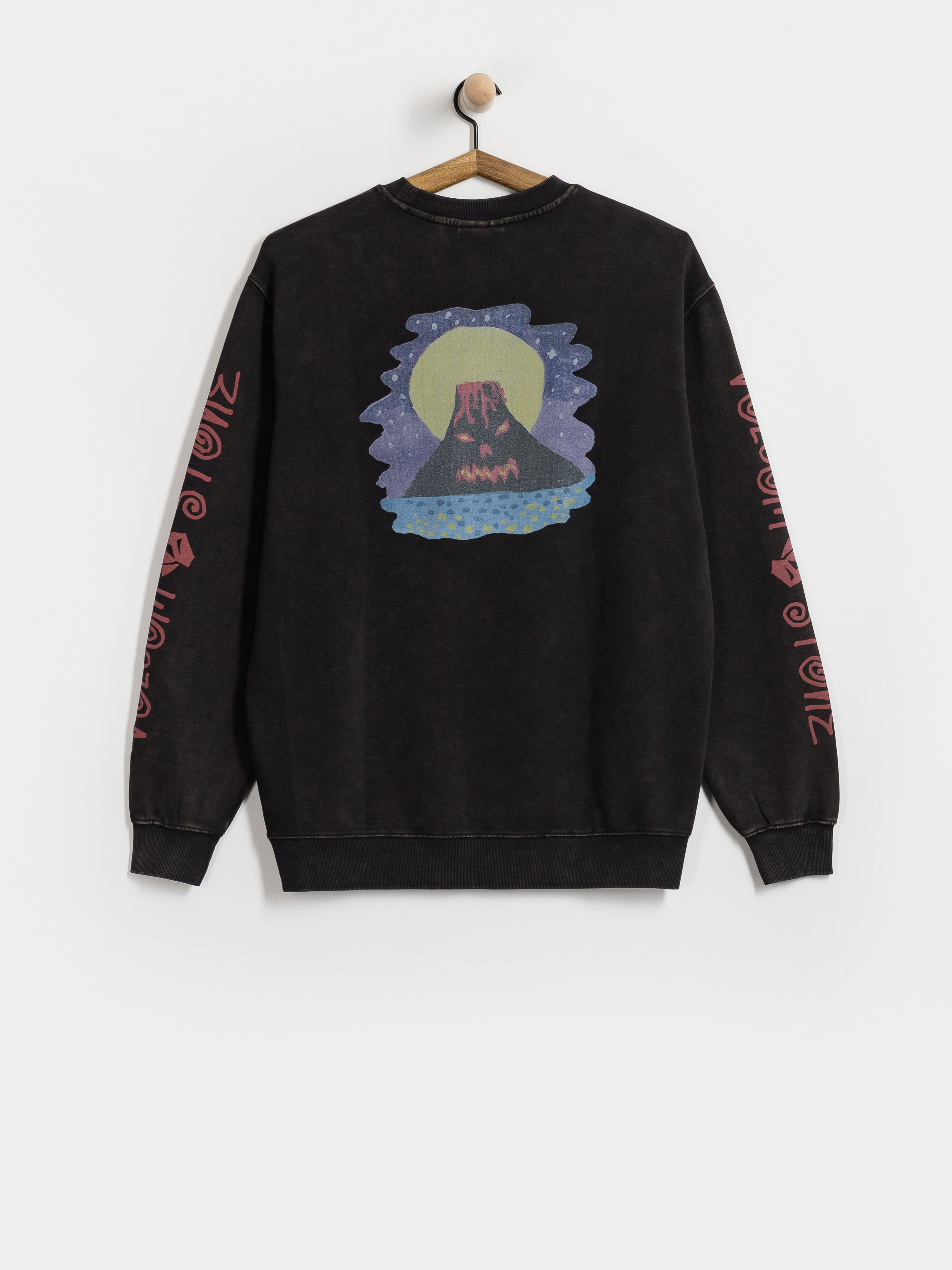 Pulóver Volcom Fa Ozzy Crew (light acid black)