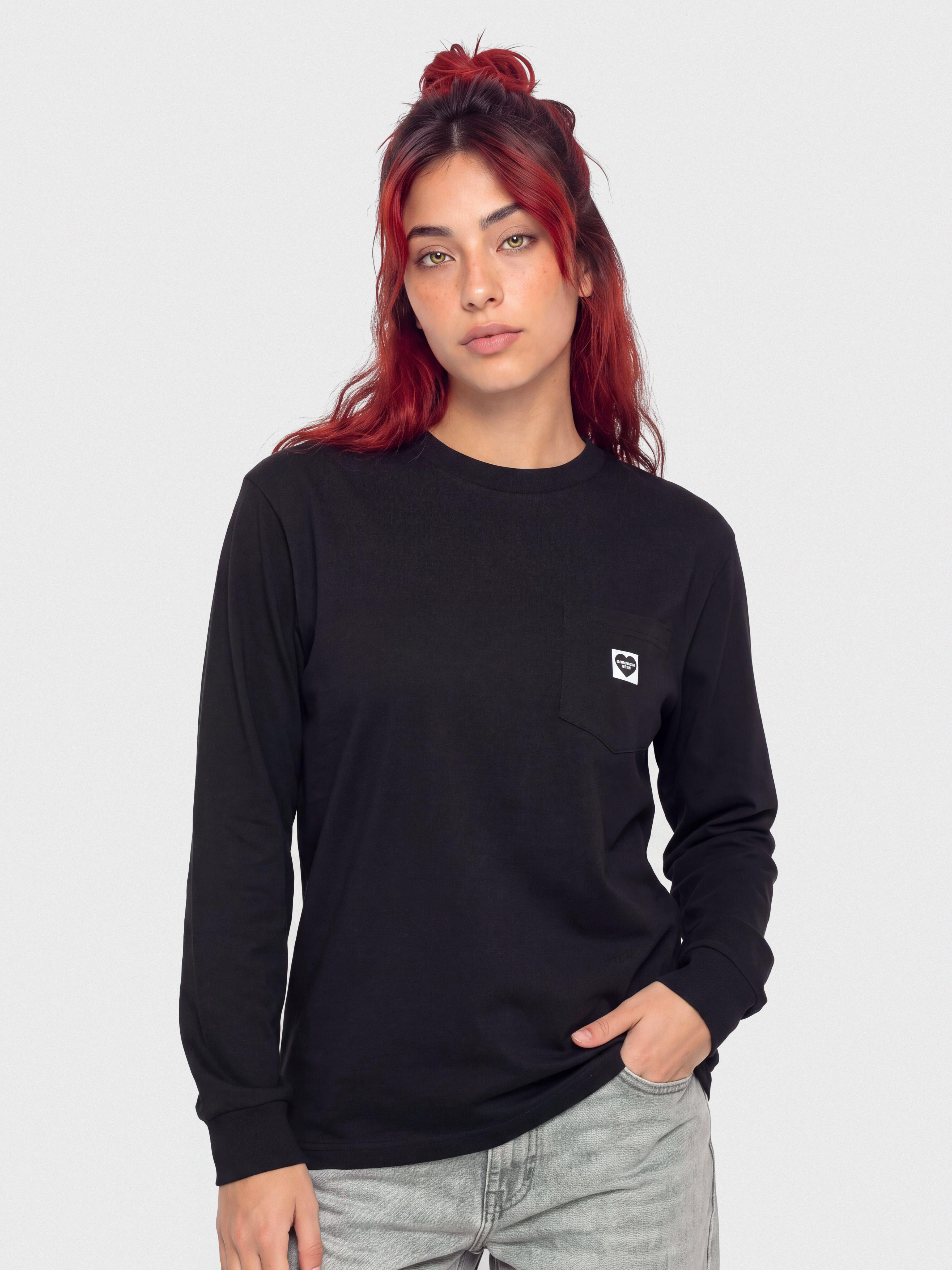 Carhartt WIP Pocket Small Heart Wmn Hosszú ujjú felső (black/black)