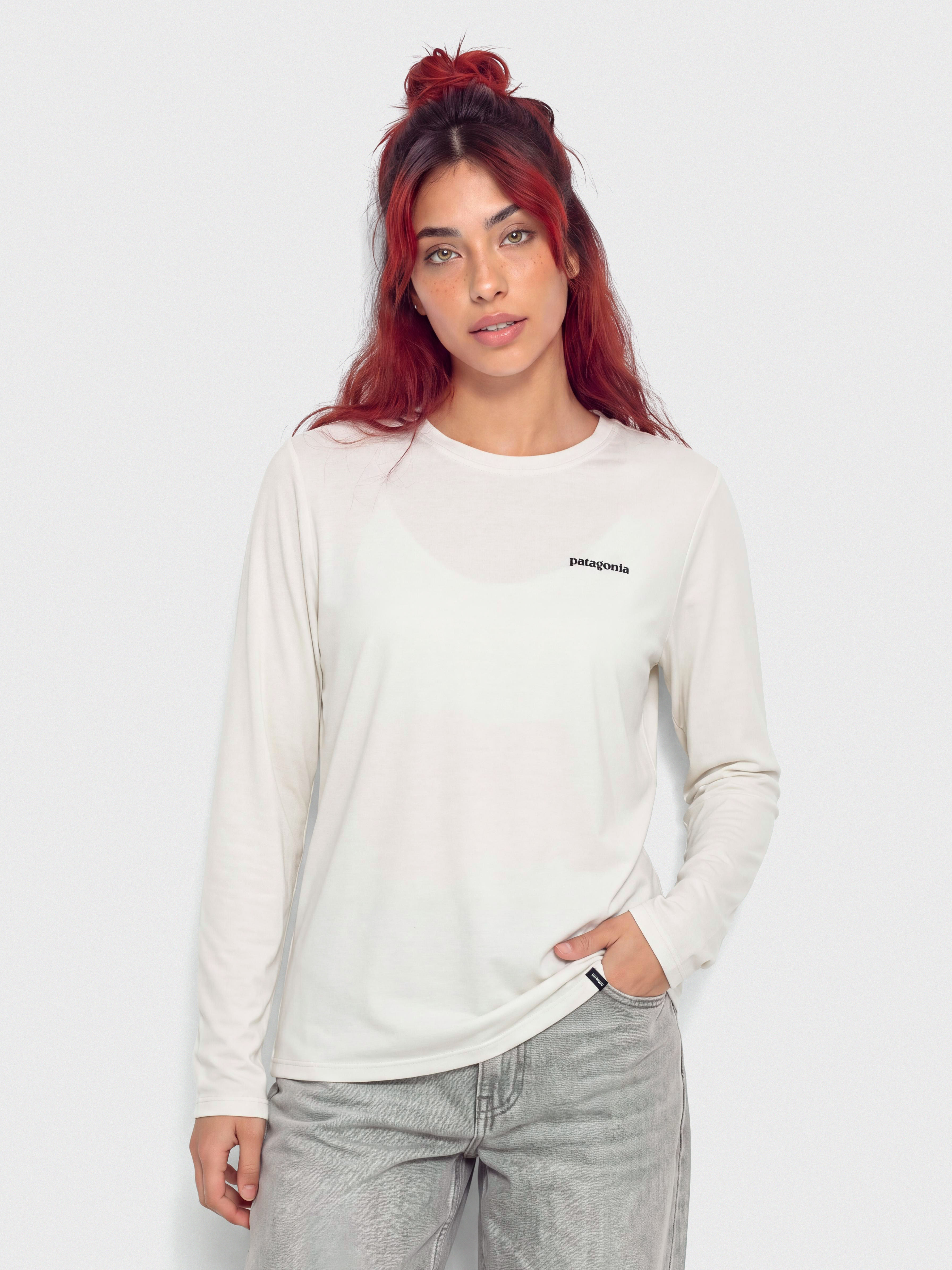 Patagonia Cap Cool Daily Boardshort Logo Wmn Hosszú ujjú felső (dyno white)
