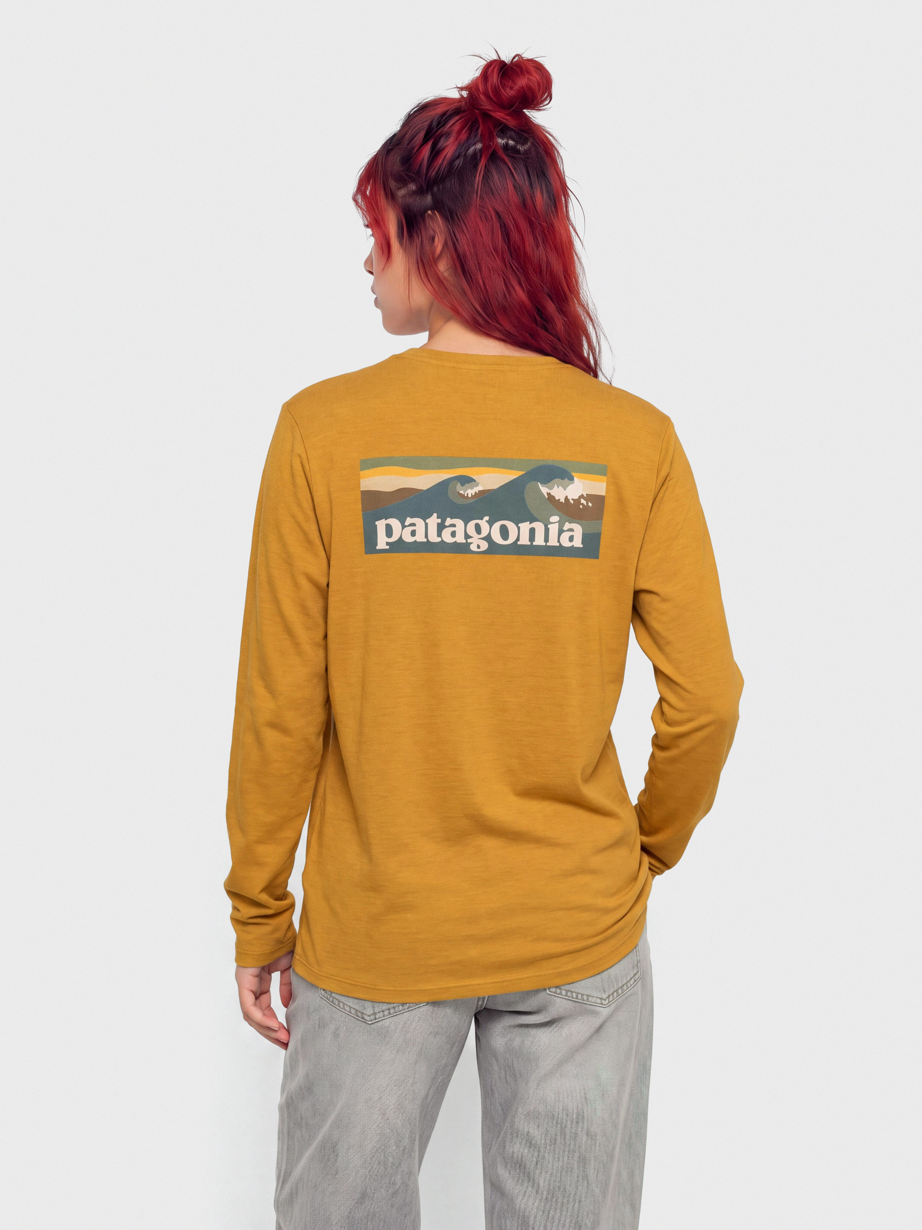 Patagonia Cap Cool Daily Boardshort Logo Wmn Hosszú ujjú felső (cinnamon brown dark cinnamon brown x dye)