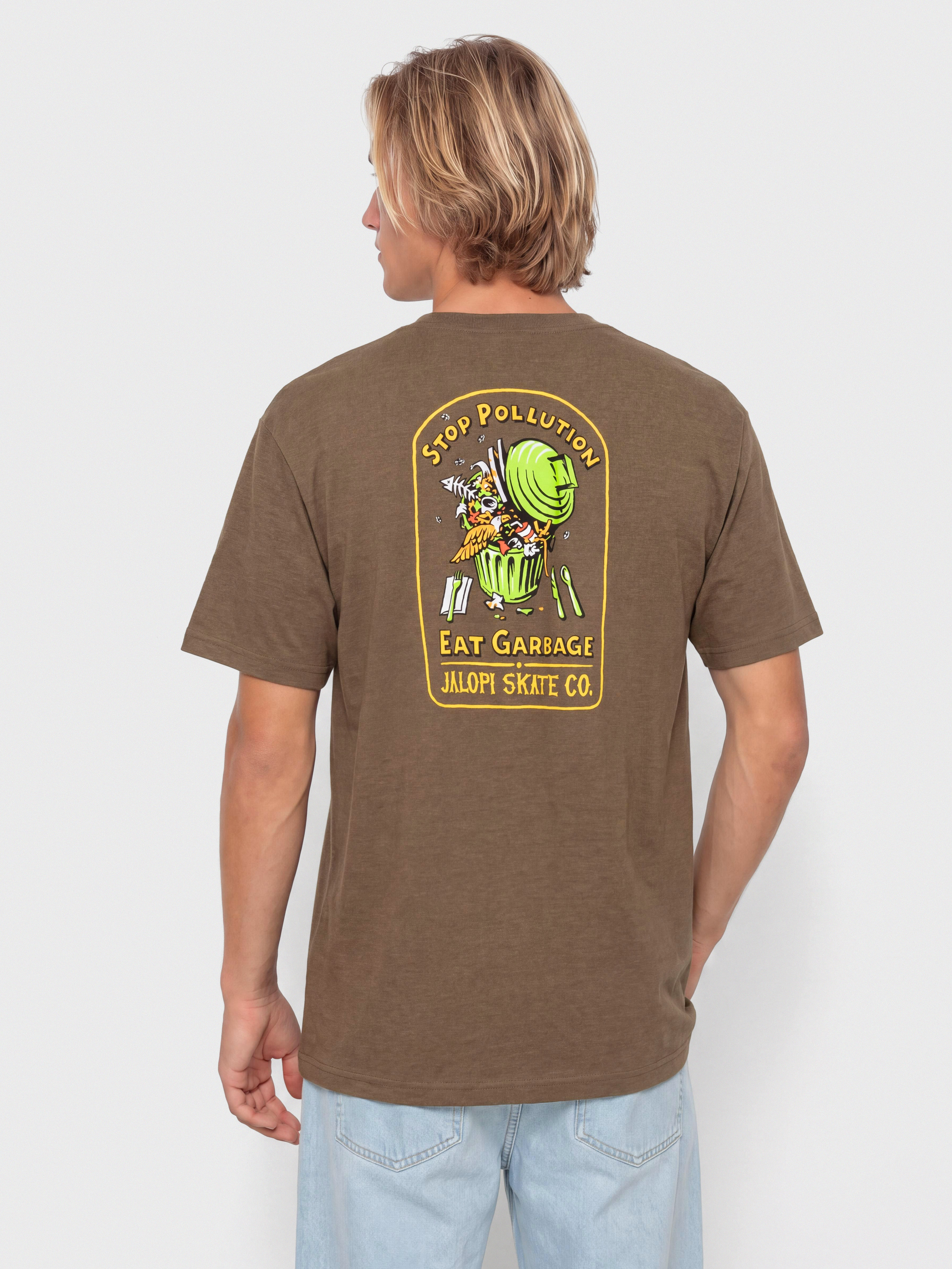 Antihero Stop Pollution Póló (heather army w/multicolor prints)