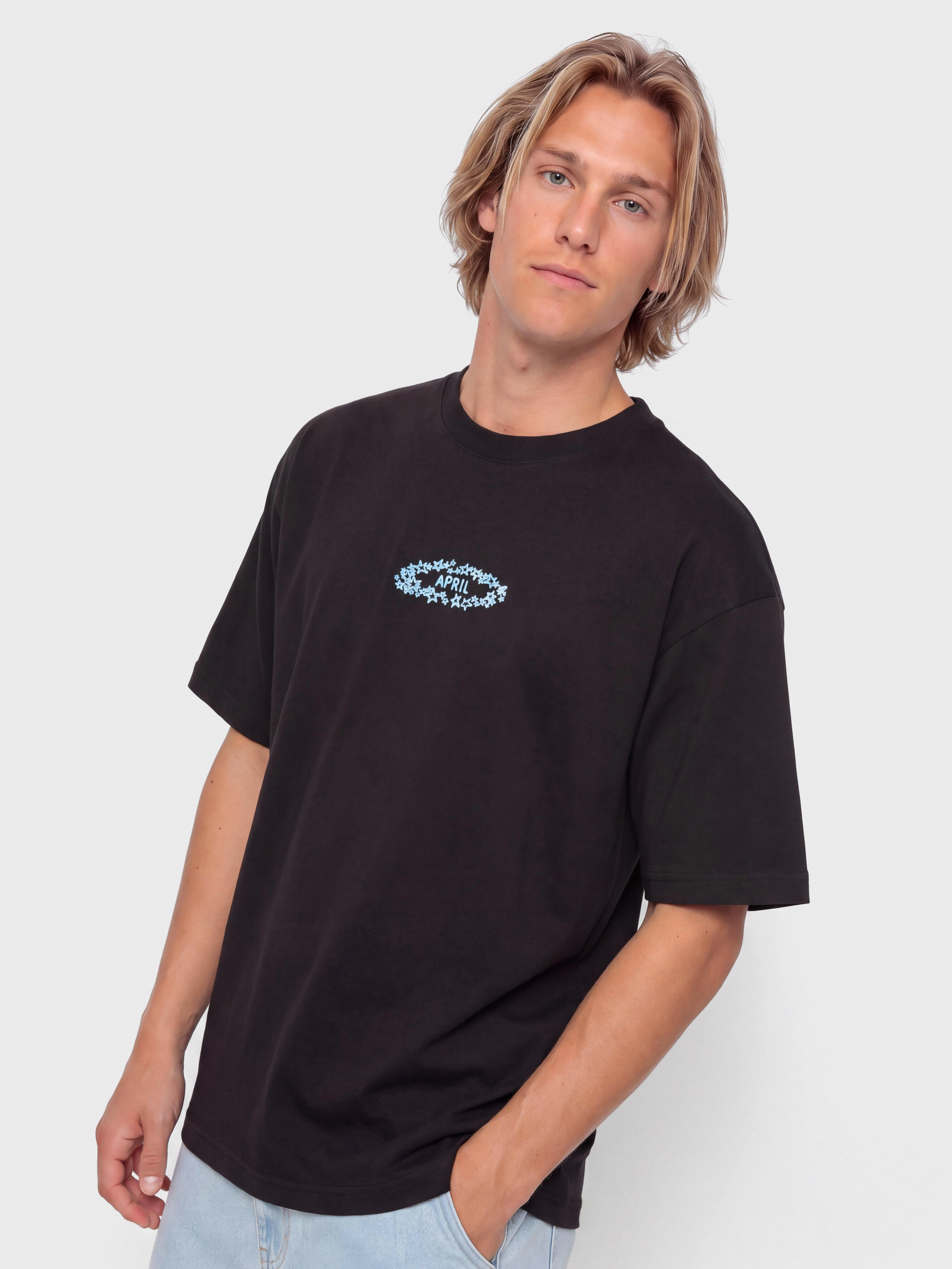 April Skateboards Stars Póló (black)