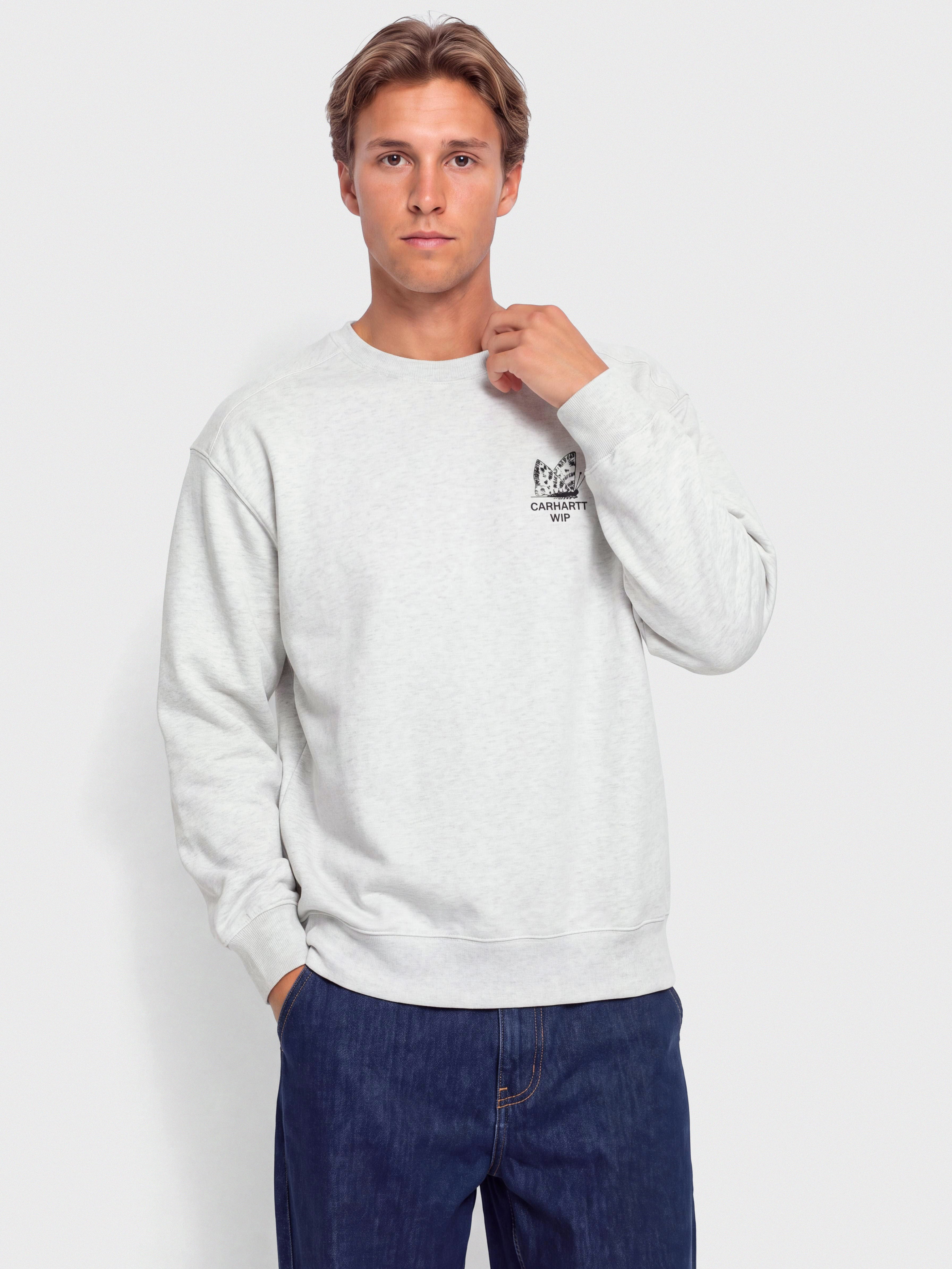Pulóver Carhartt WIP Hourglass (ash heather/stone washed)