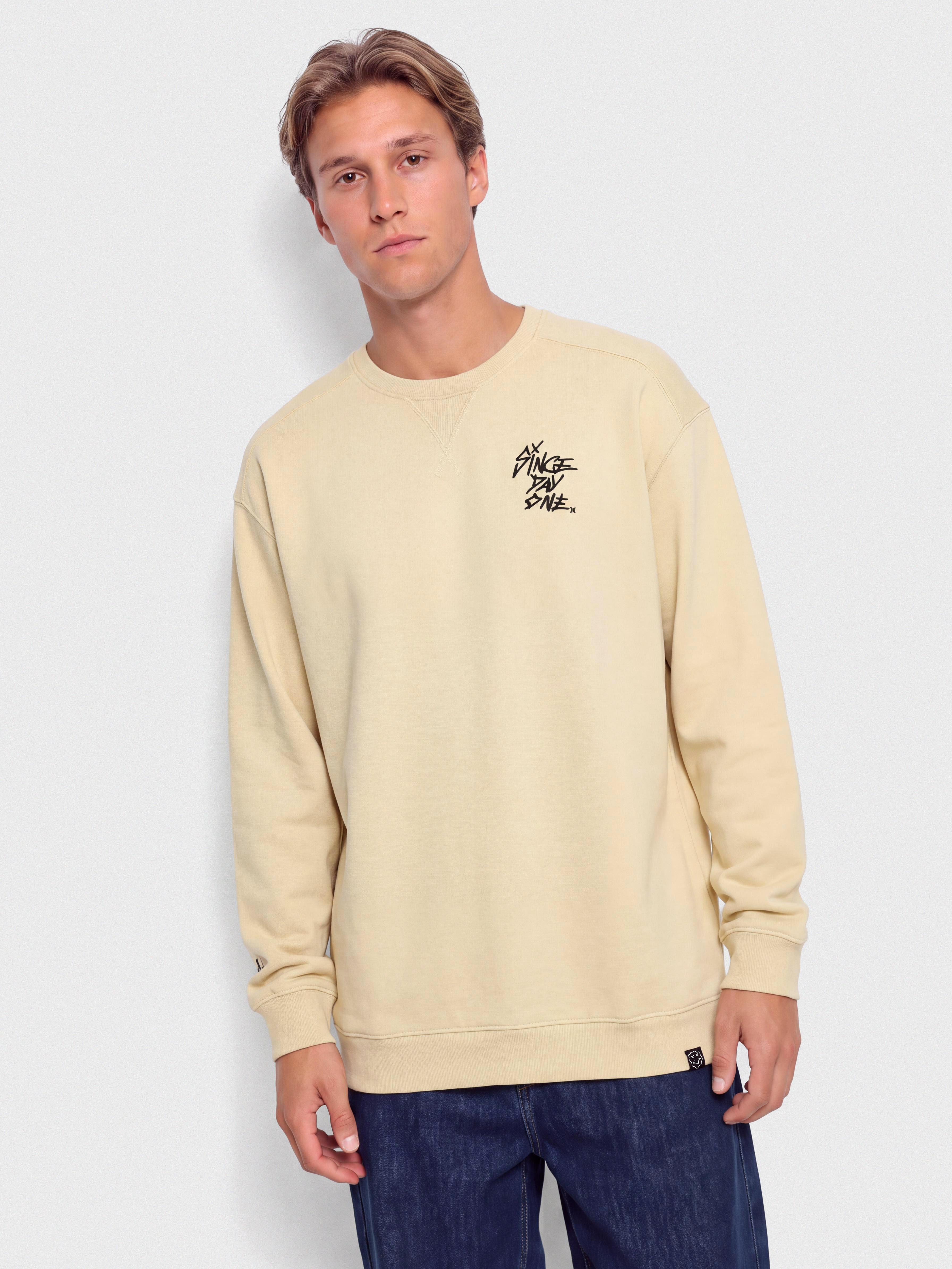 Pulóver Hurley Smile Crew (cream)