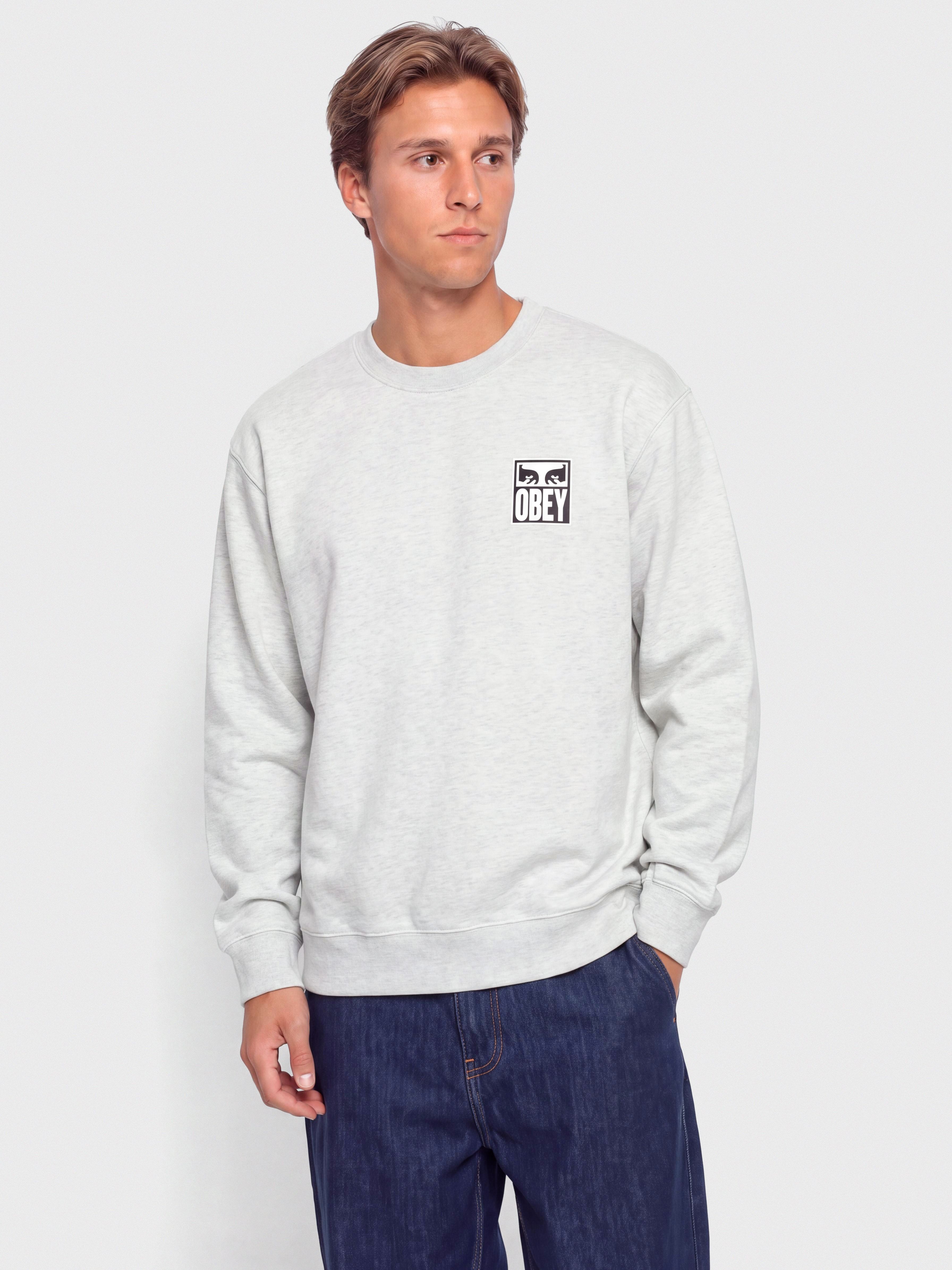 OBEY Eyes Icon Pulóver (heather grey)