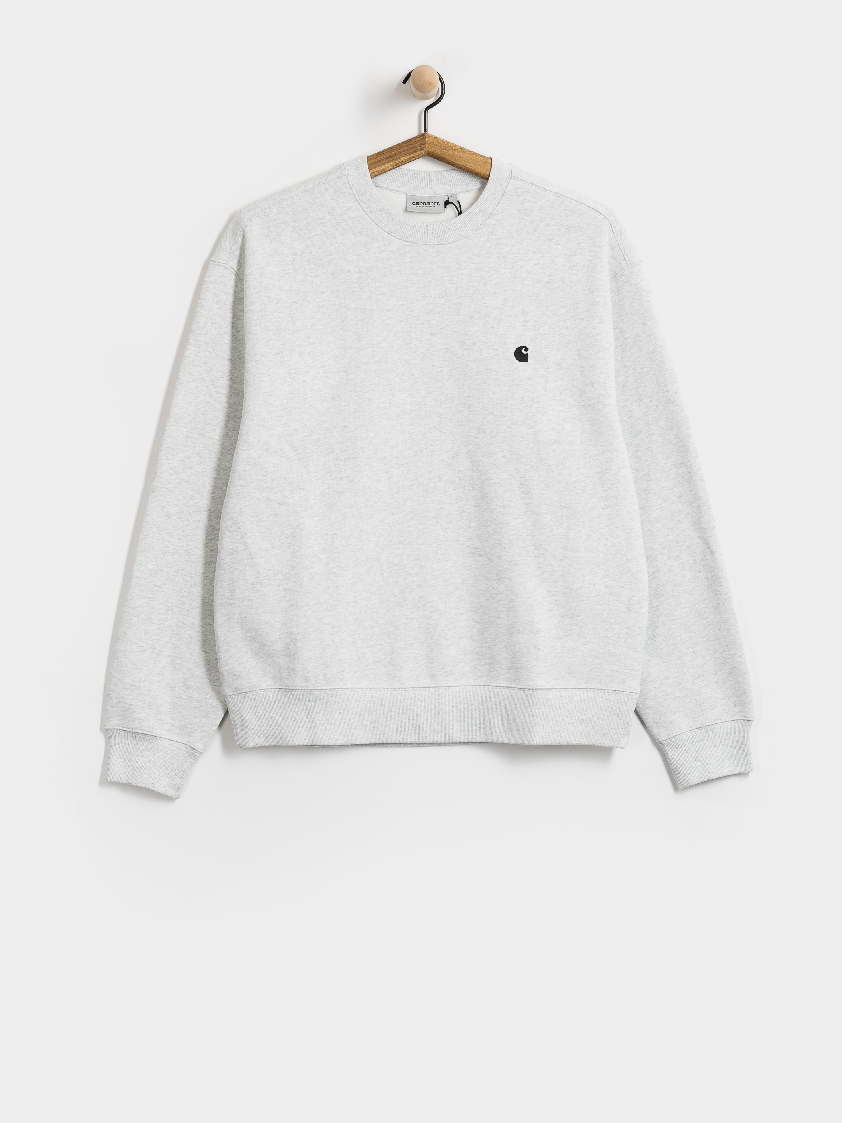 Carhartt WIP Mack Pulóver (ash heather/black)