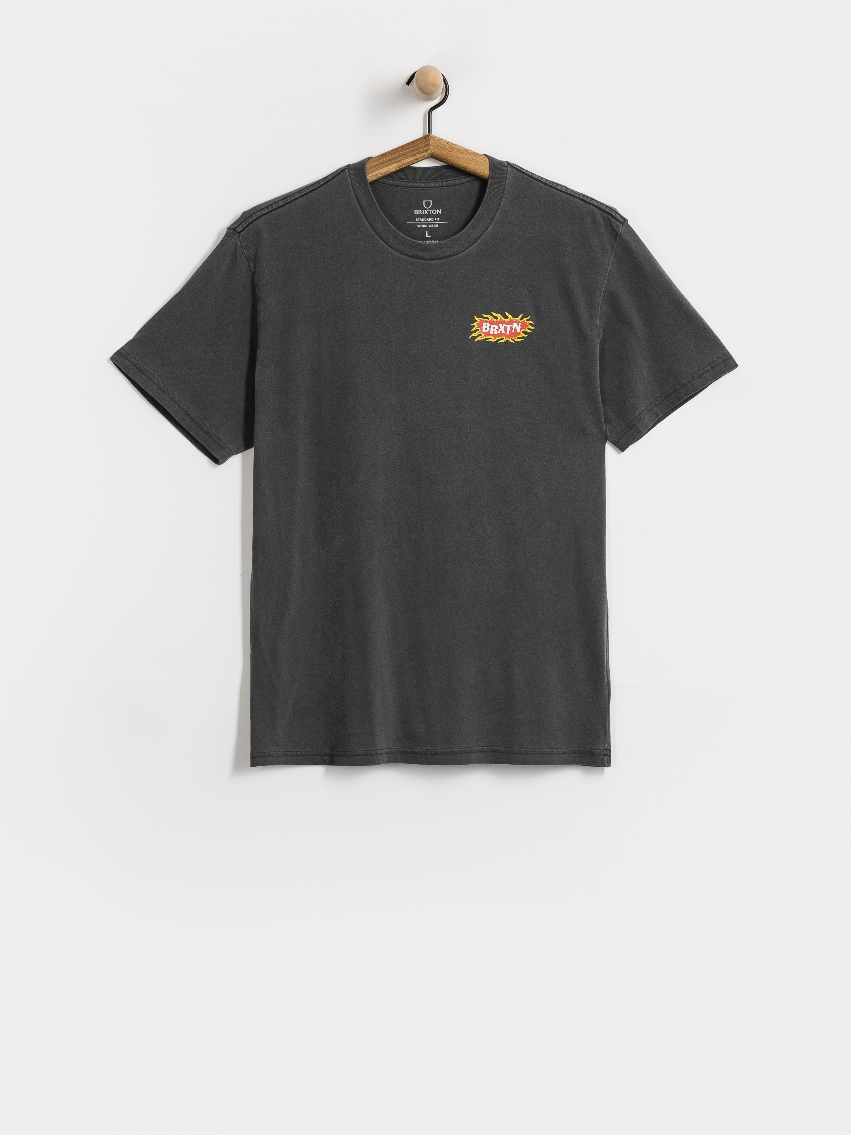Póló Brixton Blazing Stnd (black worn wash)