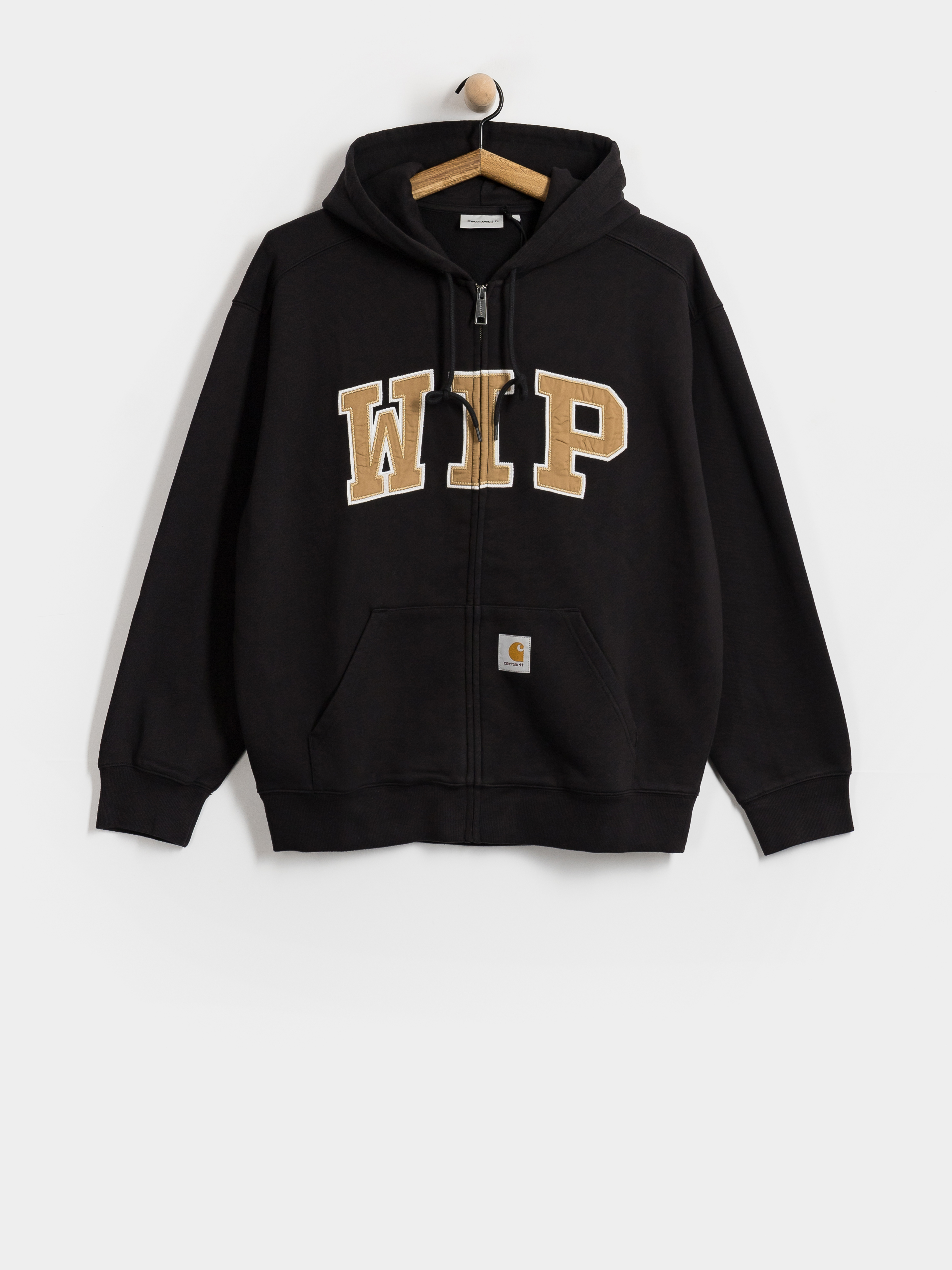 Kapucnis pulóver Carhartt WIP WIP ZHD (black/stone washed)