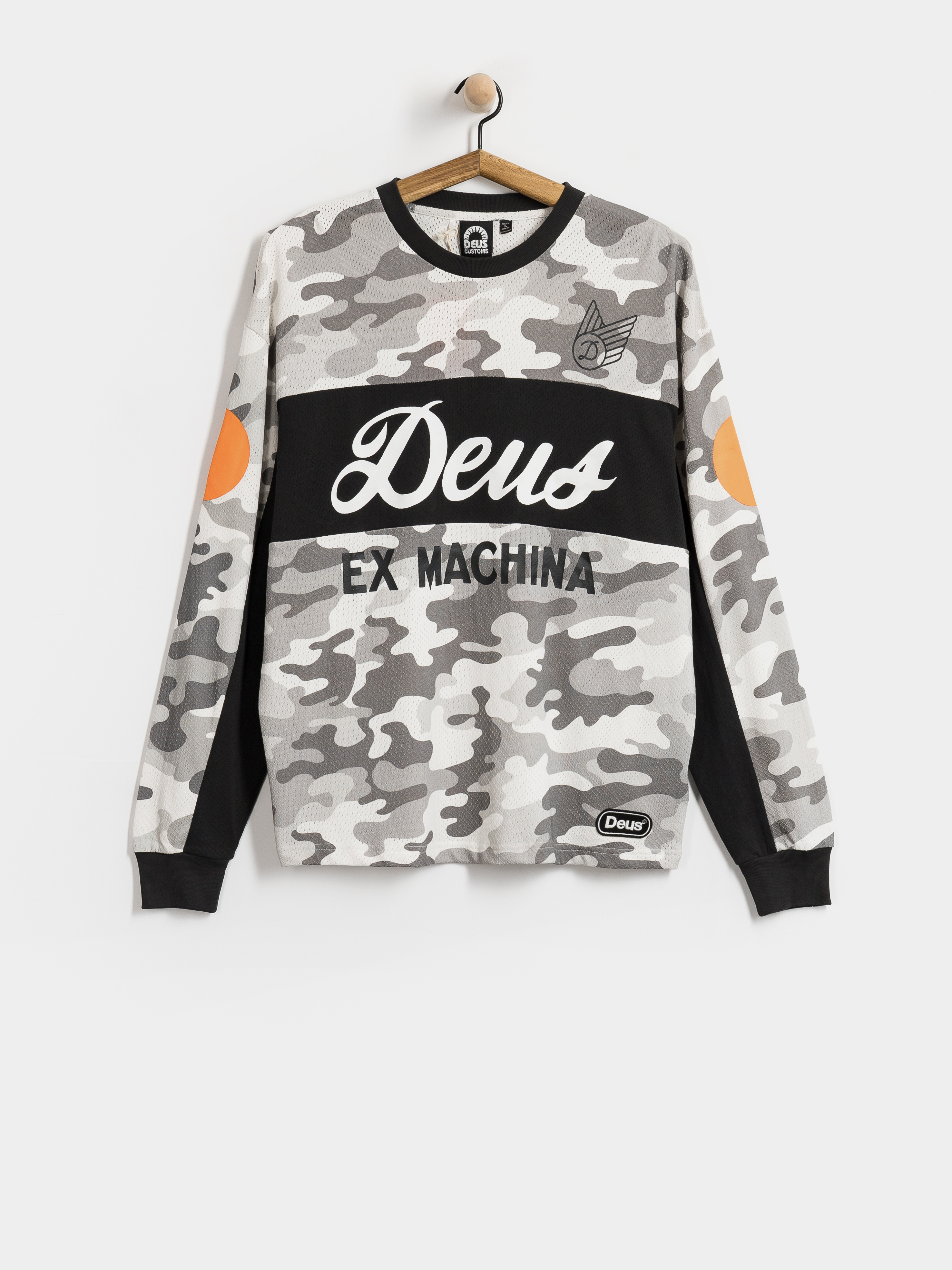 Hosszú ujjú felső Deus Ex Machina Ombre Moto Jersey (grey camo)