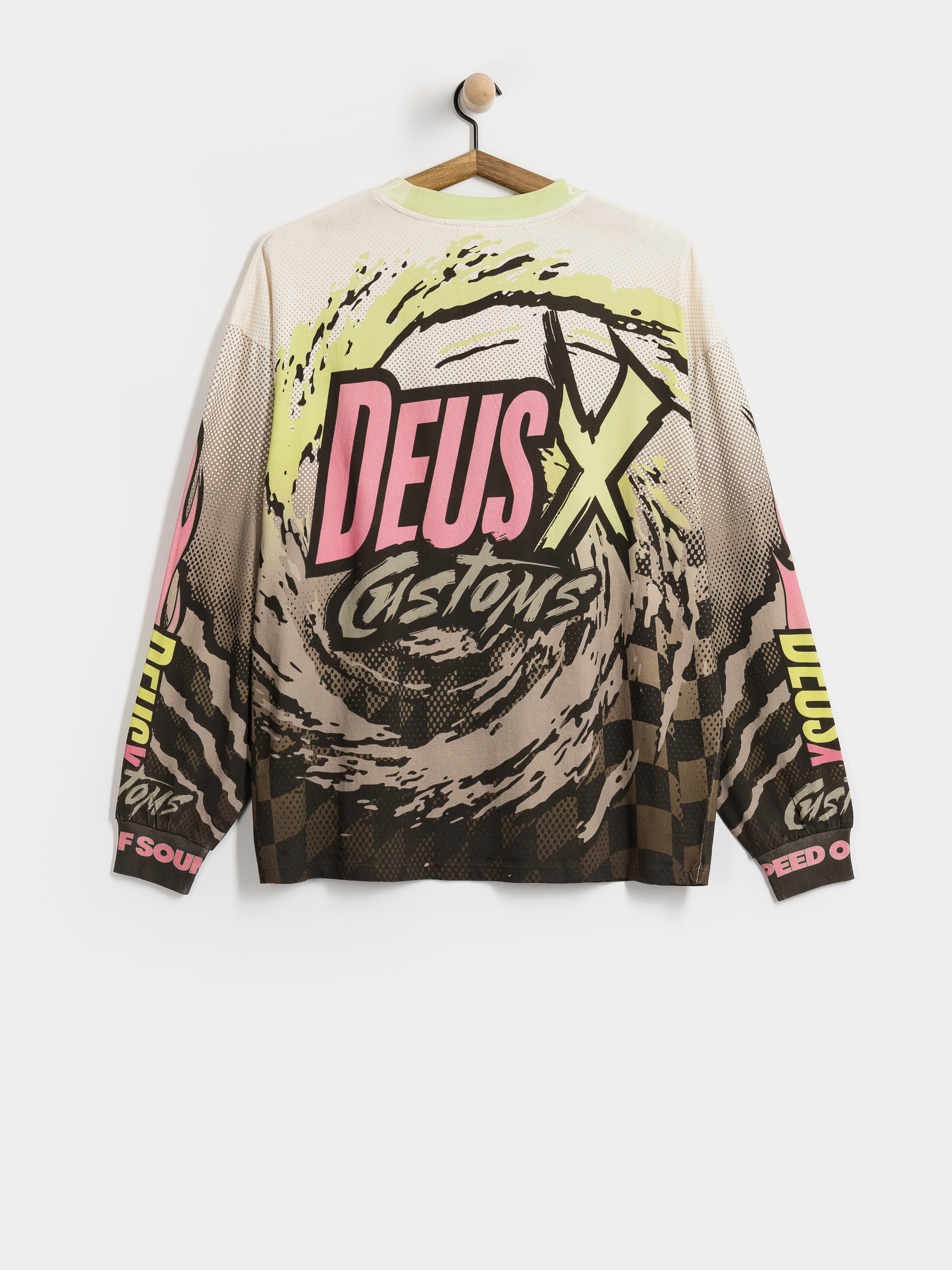Deus Ex Machina Walkover Moto Jersey Hosszú ujjú felső (brown earth)