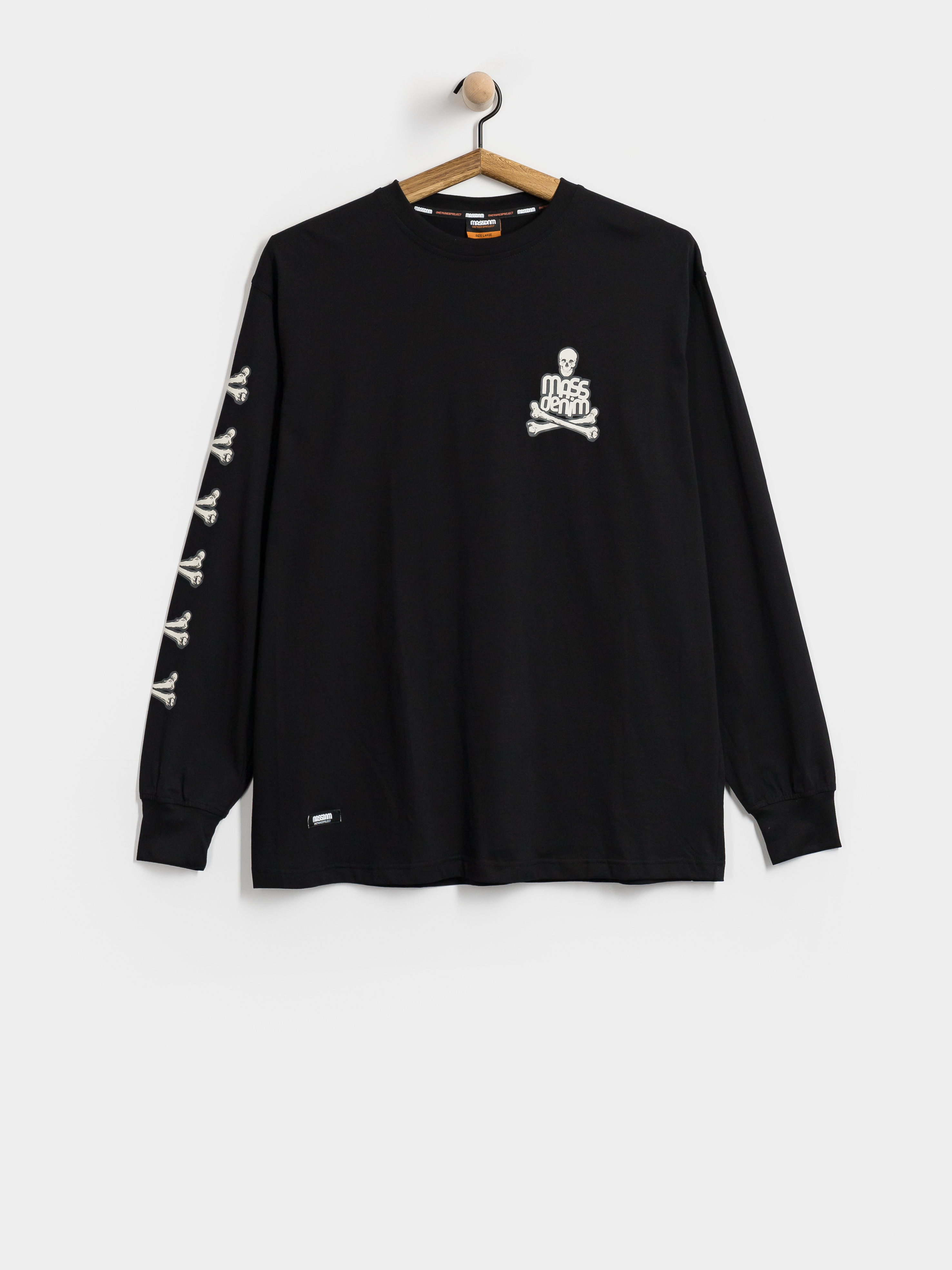 Hosszú ujjú felső MassDnm Skull (black)