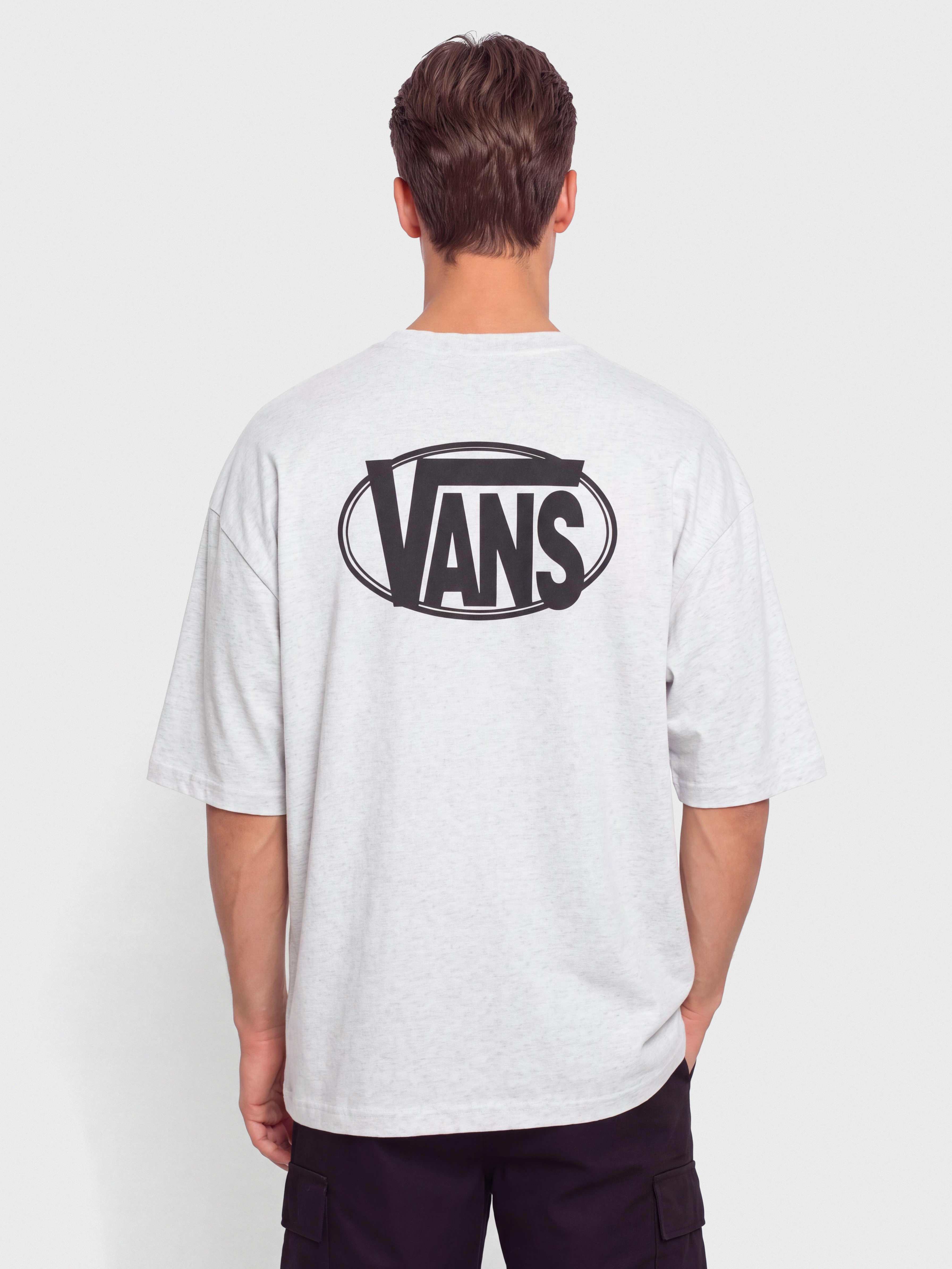 Vans Oval Logo Loose Póló (light grey heat)