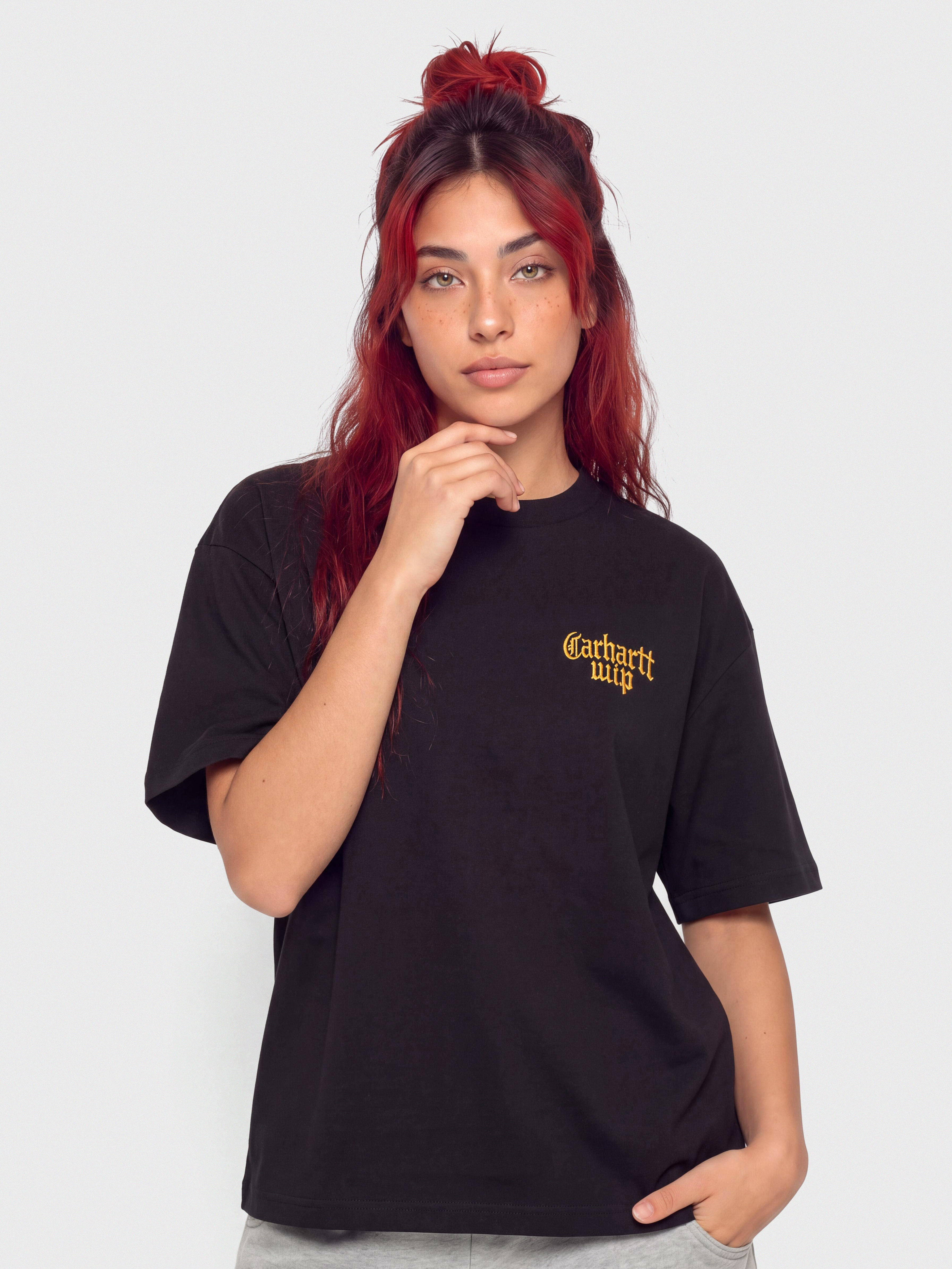 Carhartt WIP Blackletter Wmn Pu00f3lu00f3 (black)