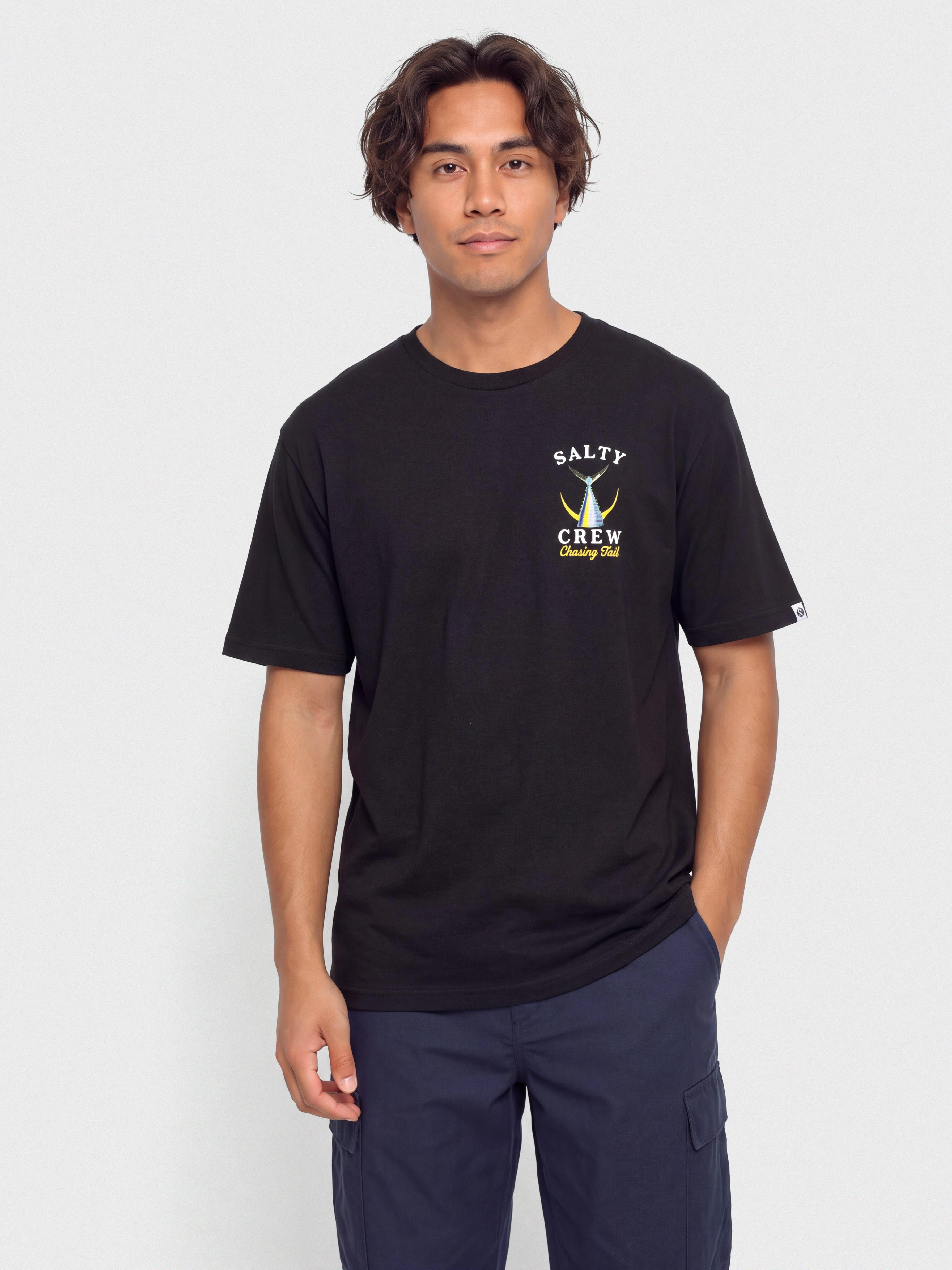 Ujjatlan felső Salty Crew Tailed (black)