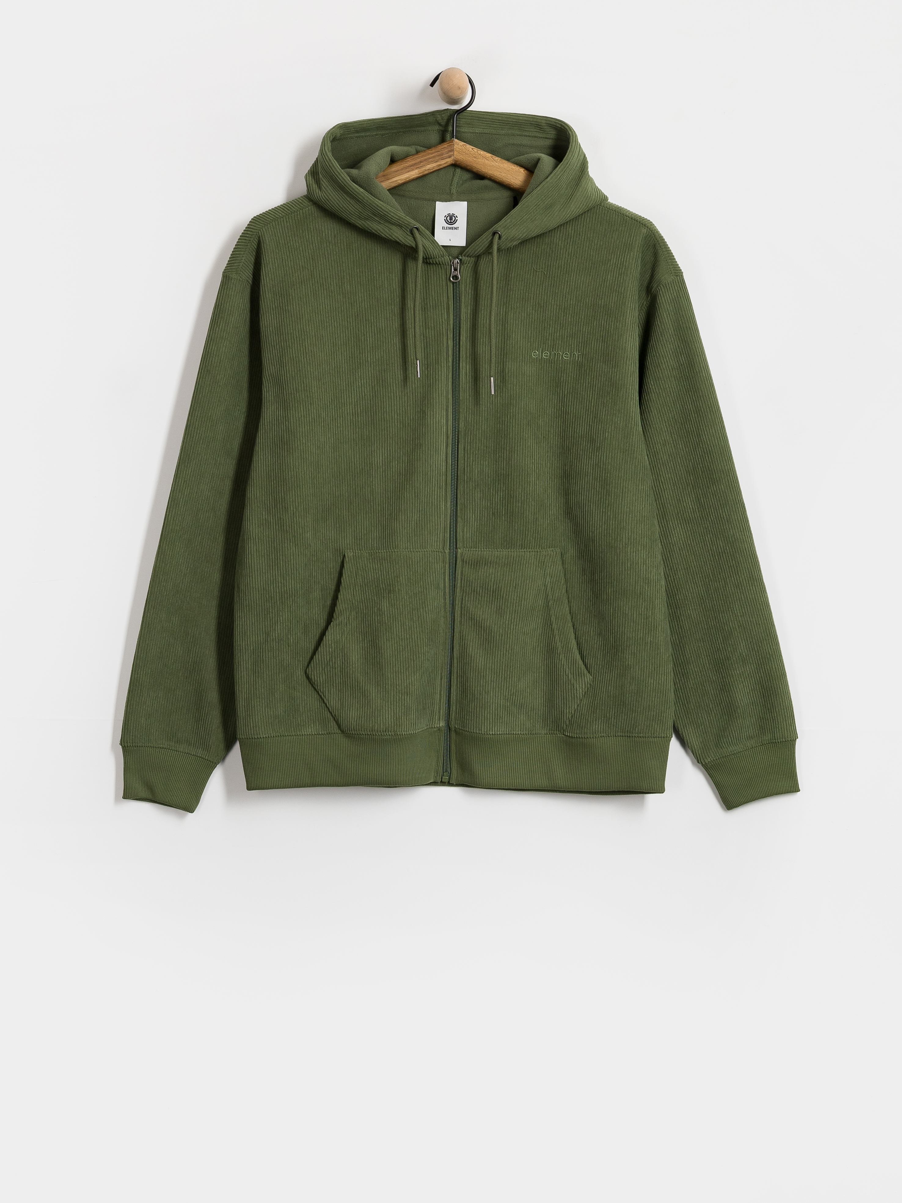 Kapucnis pulóver Element Lowcase Corduroy ZHD (bronze green)