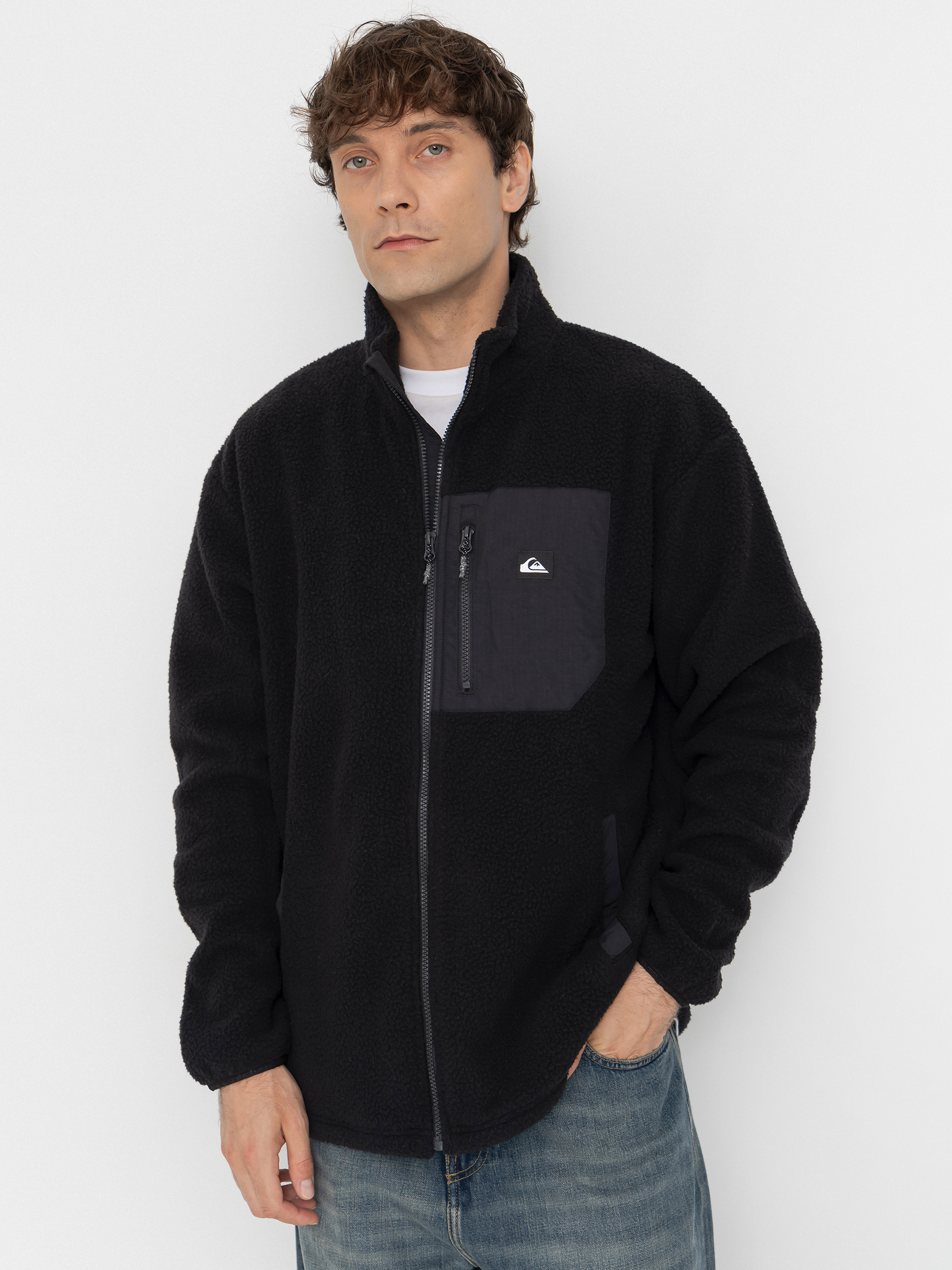 Polár pulóver Quiksilver Clean Coast Fz (black)