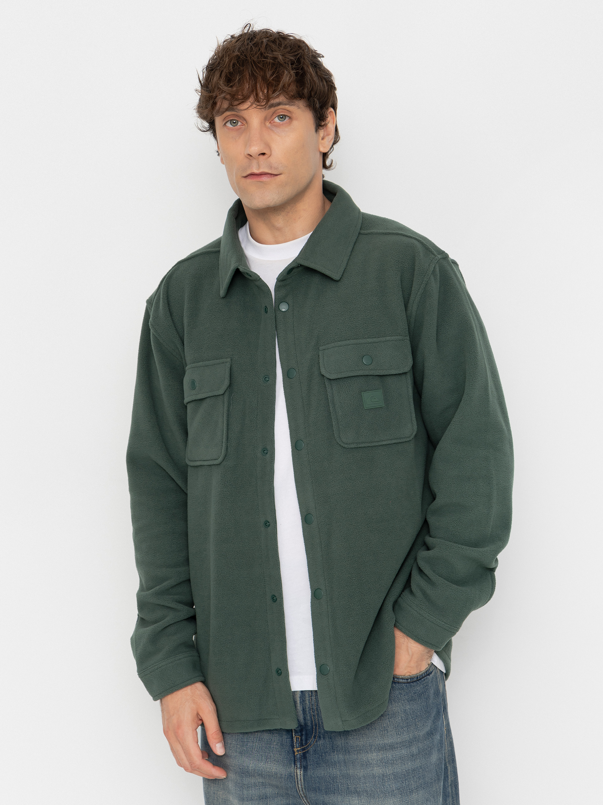 Quiksilver Venture Polar Fleece Shirt Polár pulóver (forest)