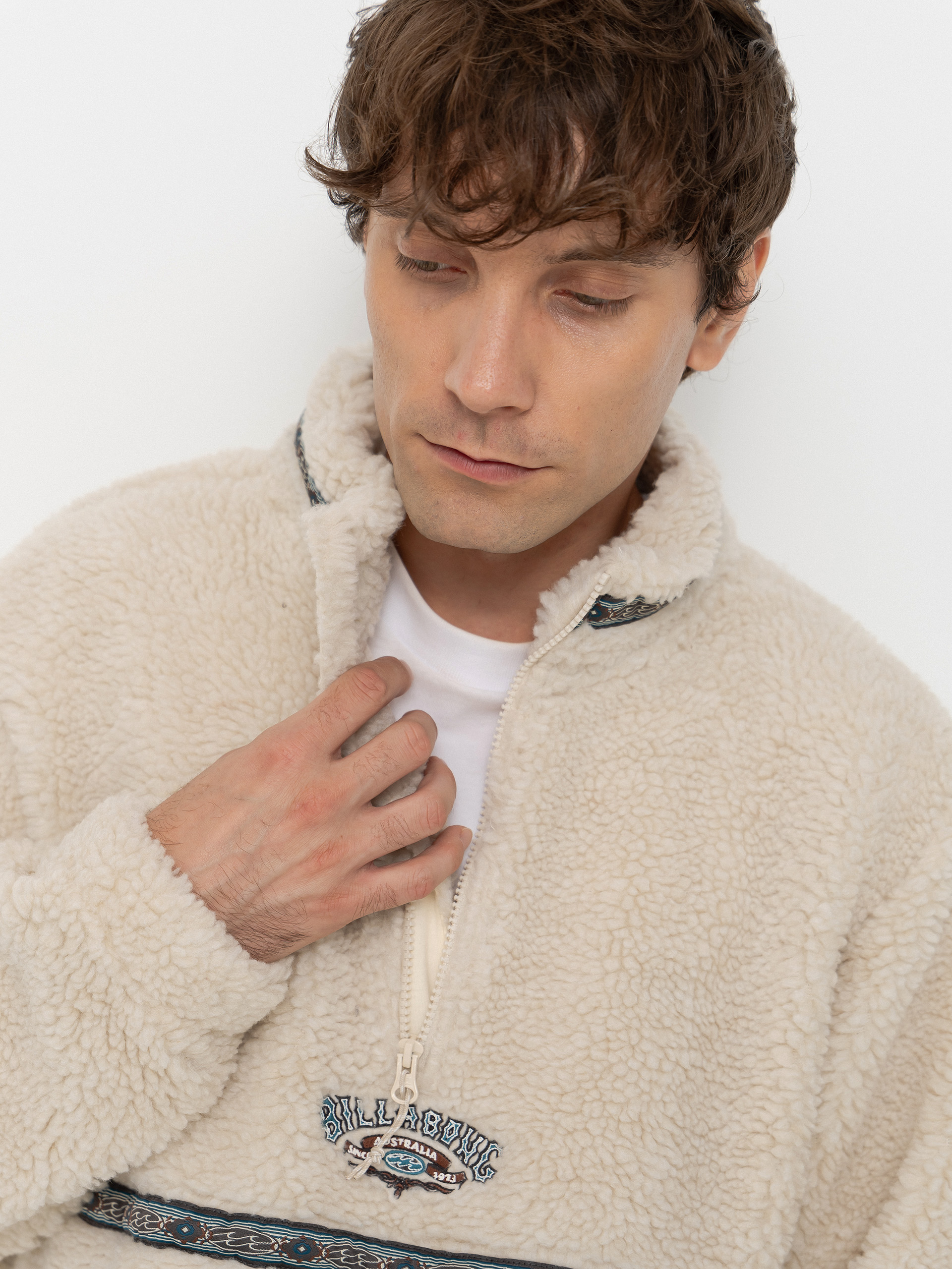 Férfi Billabong Tombstone Half Zip Polár pulóver (oatmeal)