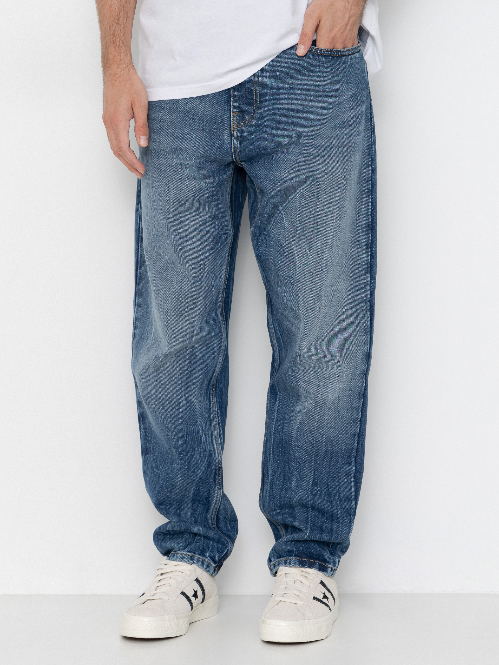 Carhartt WIP Newel Kisnadrág (blue/marble used wash)