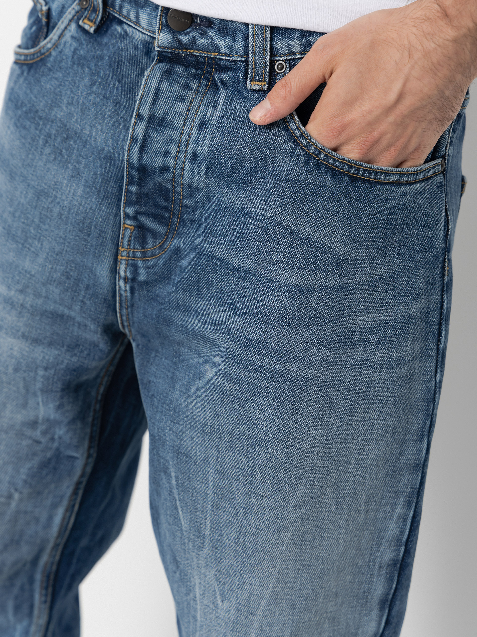 Carhartt WIP Newel Kisnadrág (blue/marble used wash)