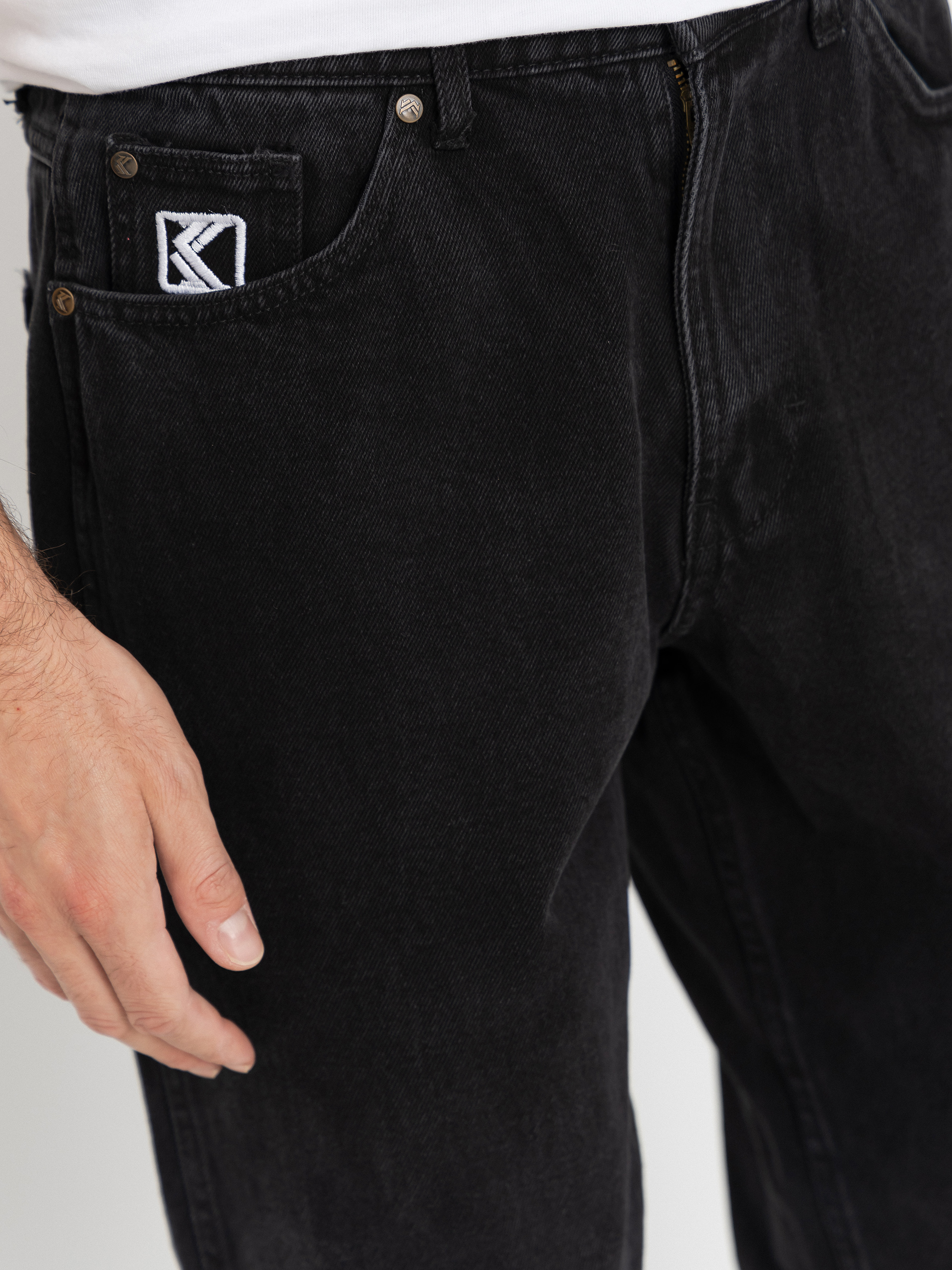Karl Kani Small Signature Tapered Five Pocket Denim Kisnadrág (black)