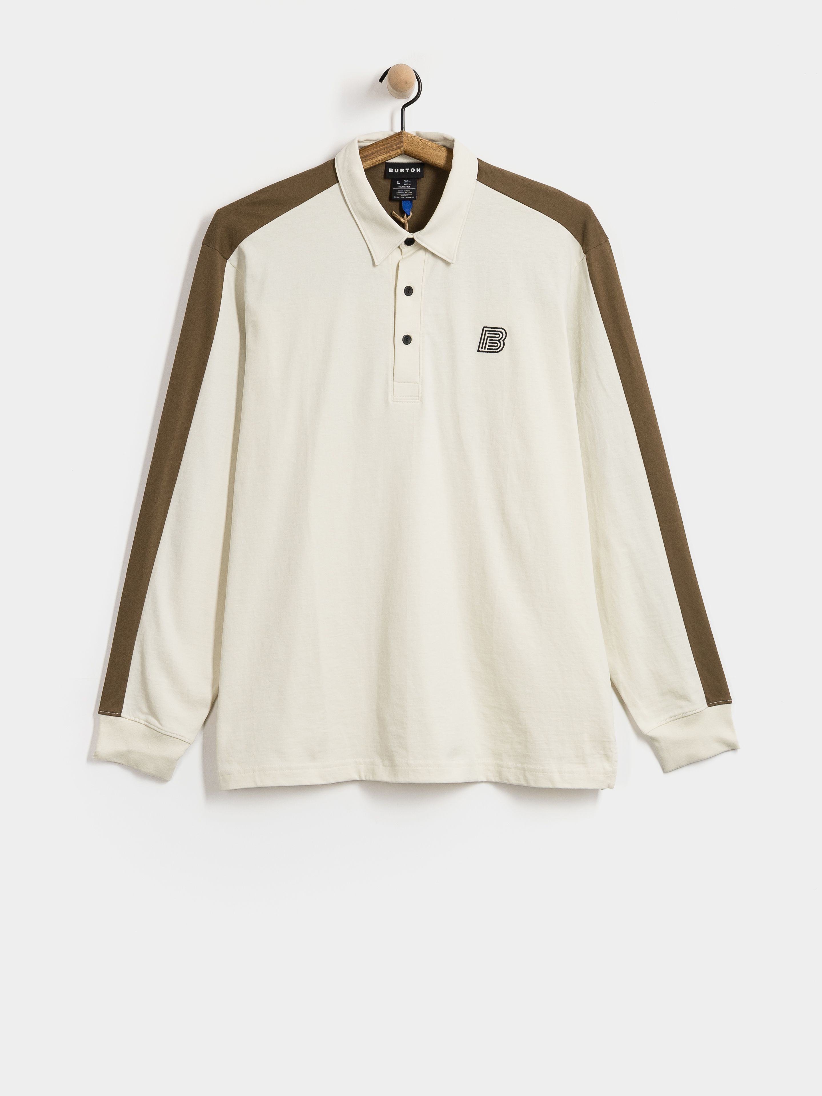Hosszú ujjú felső Burton X Zeb Rugby (lunar sand/earth ship brown)