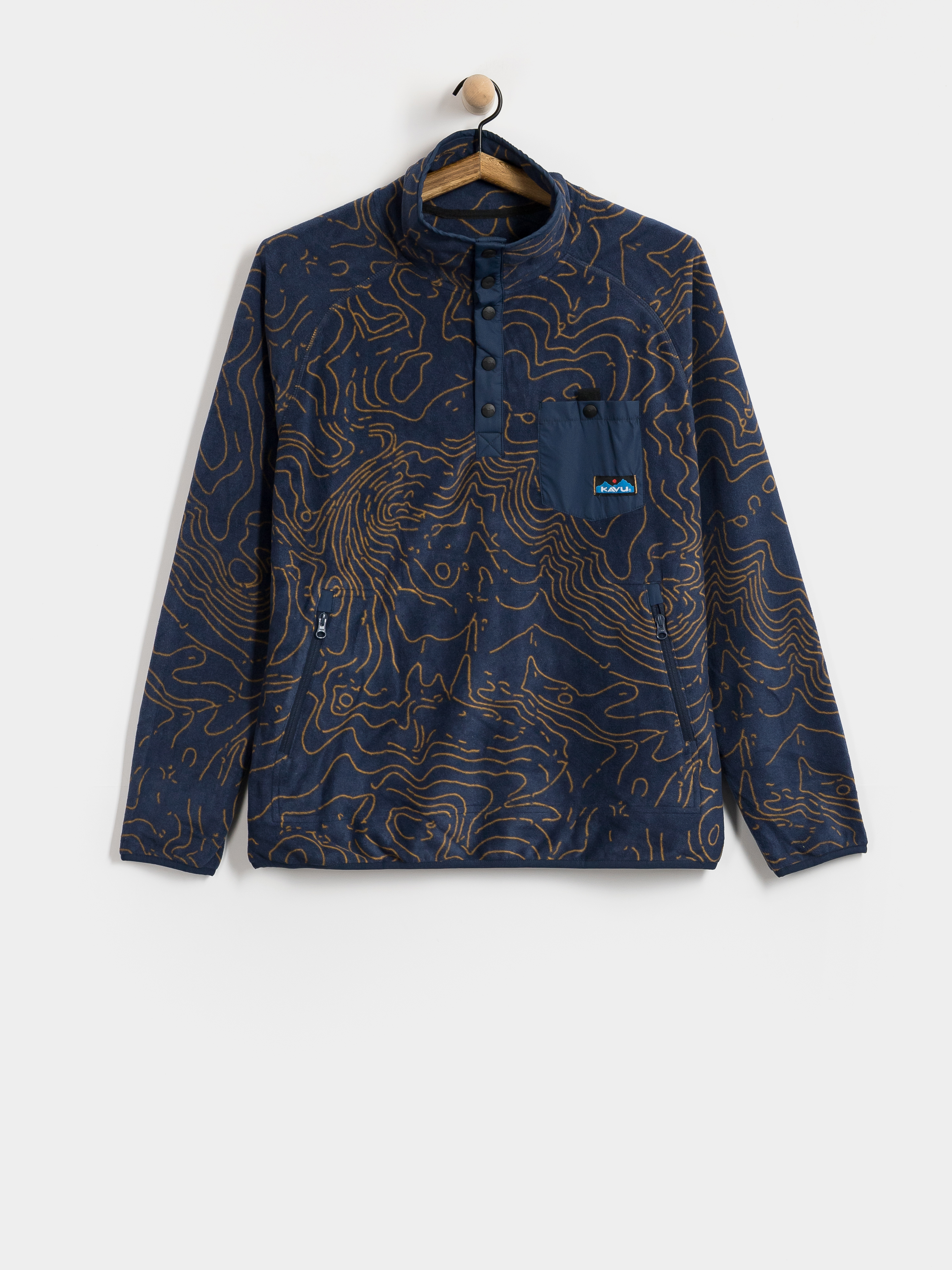 Férfi Polár pulóver Kavu Teannaway (blue water topo)