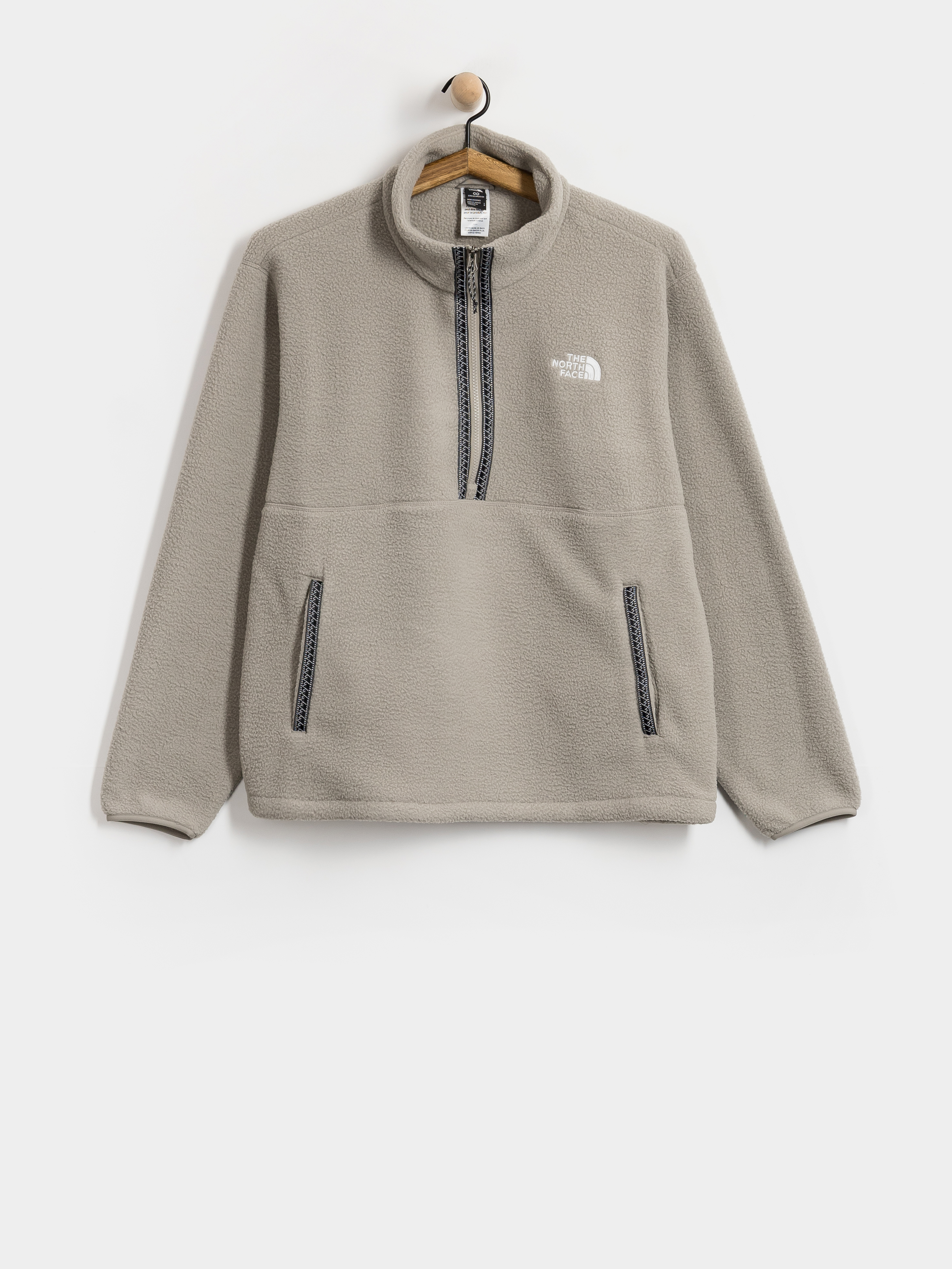 Férfi The North Face Fleeski 1/4 Zip Polár pulóver (stone slab)