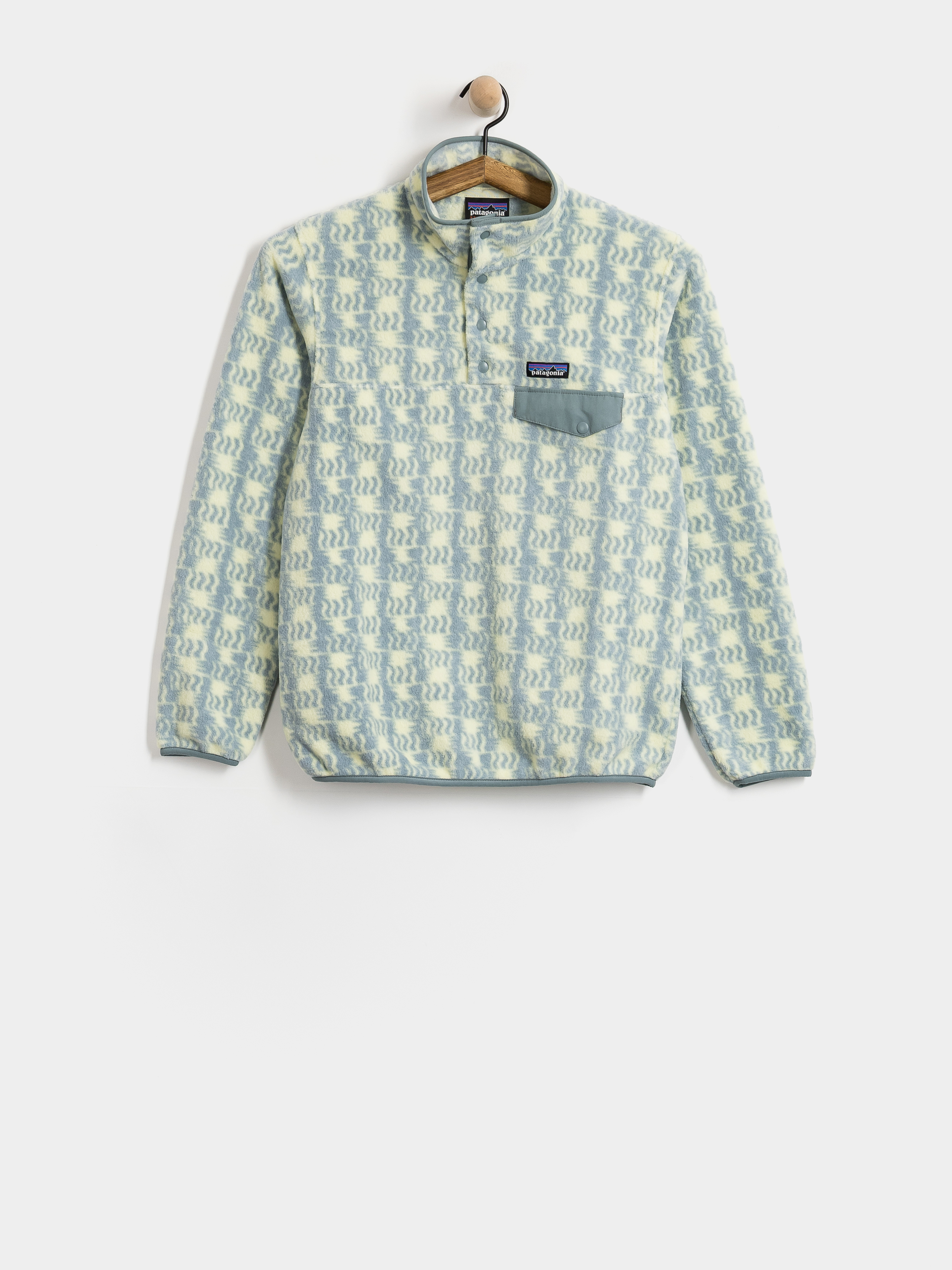 Női Polár pulóver Patagonia Lightweight Synch Snap T (sun quilt blue sage)
