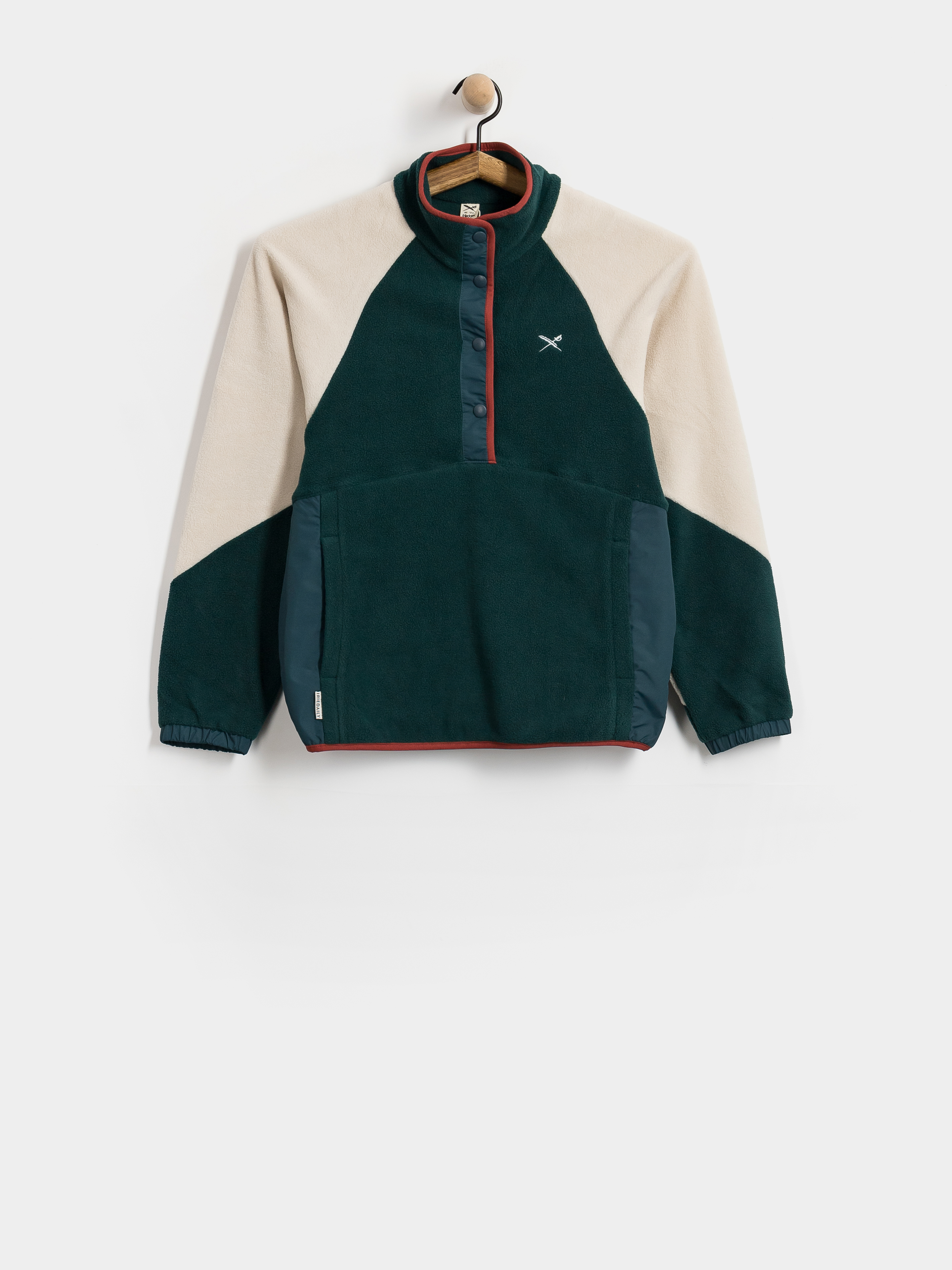Polár pulóver Iriedaily Holina Mix Troyer Wmn (dark teal)