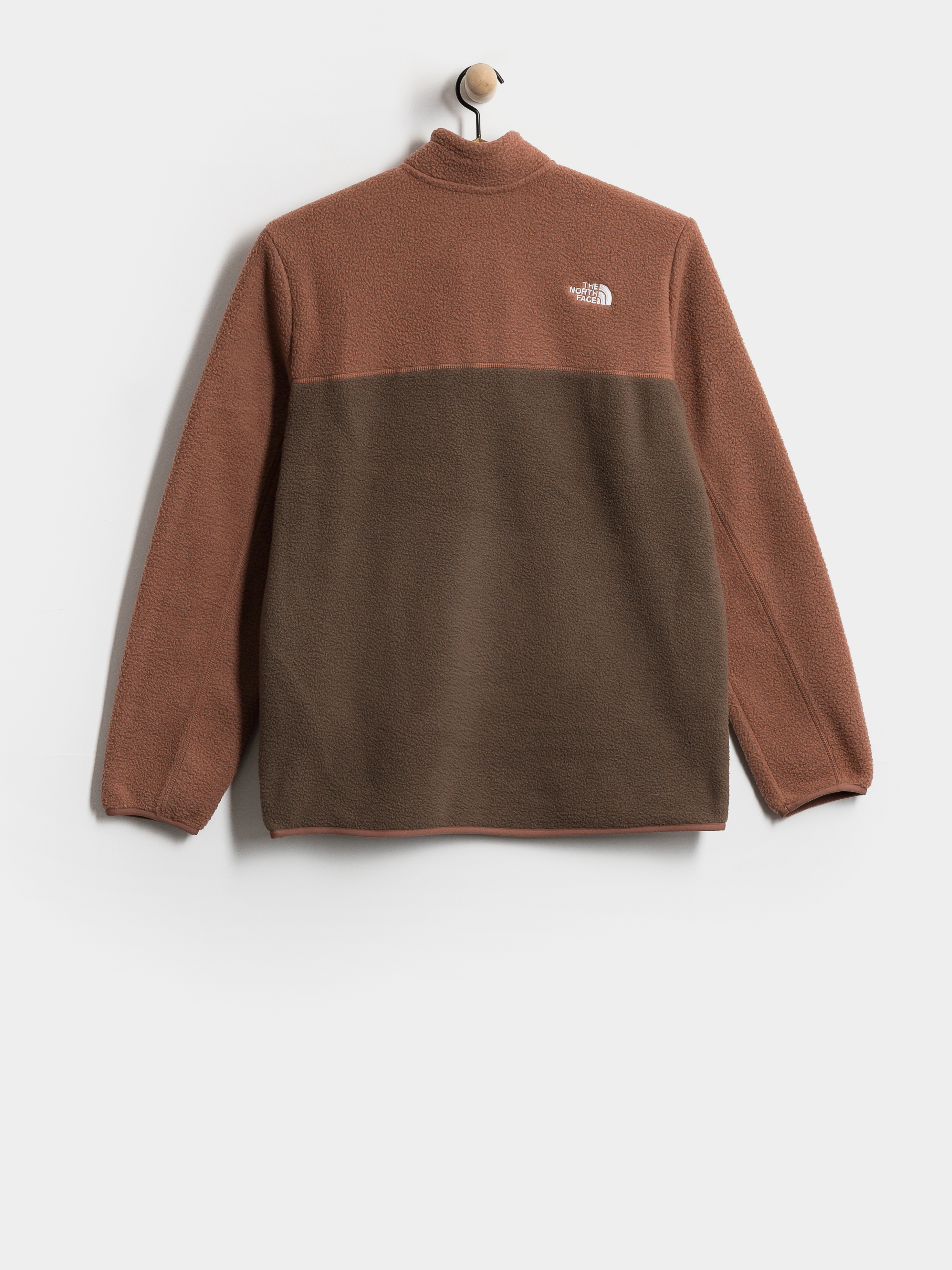 Férfi The North Face Yumiori 1/4 Zip Polár pulóver (smokey brown/copper sil)