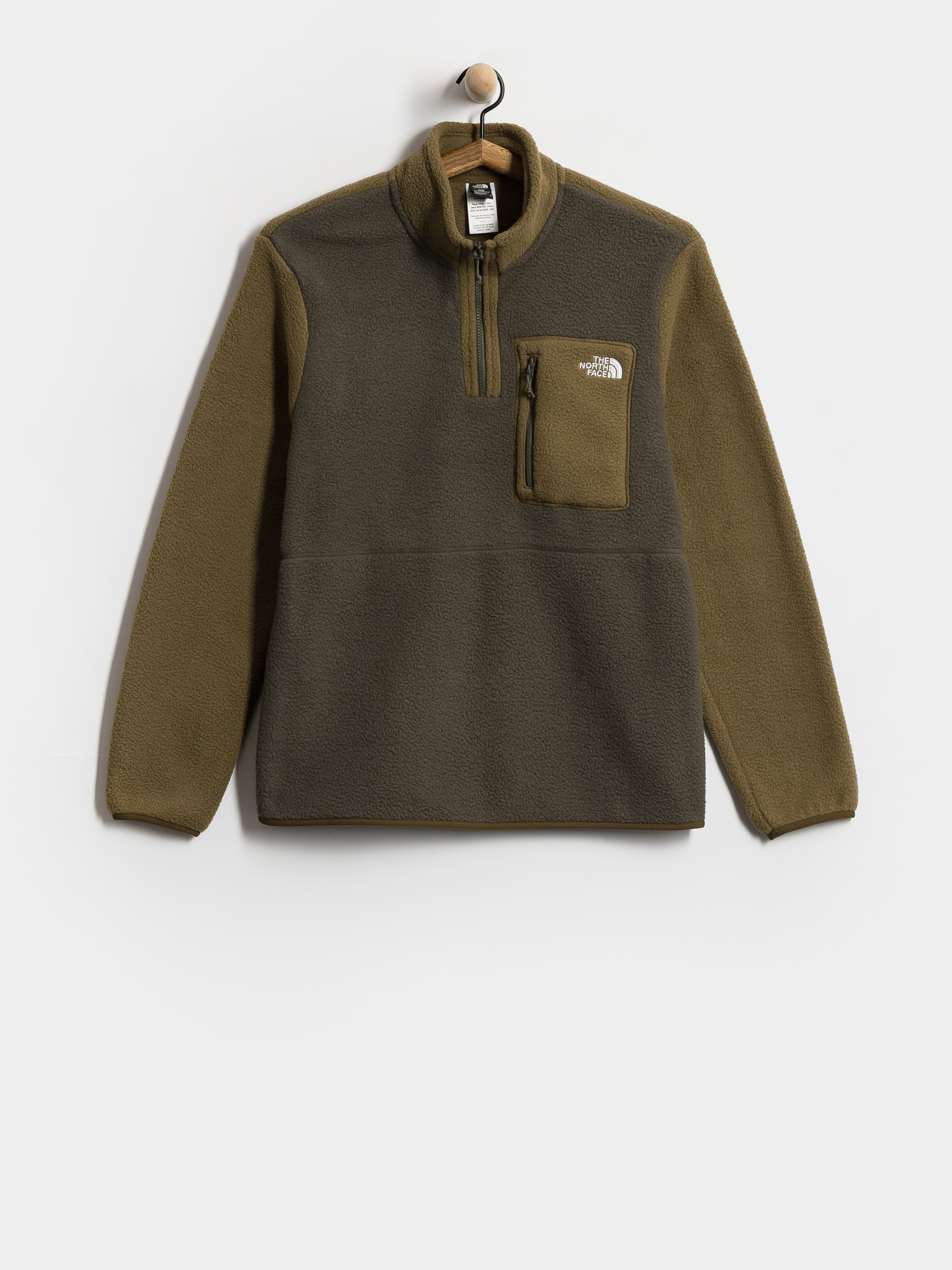 Férfi The North Face Yumiori 1/4 Zip Polár pulóver (new taupe green/caraway)