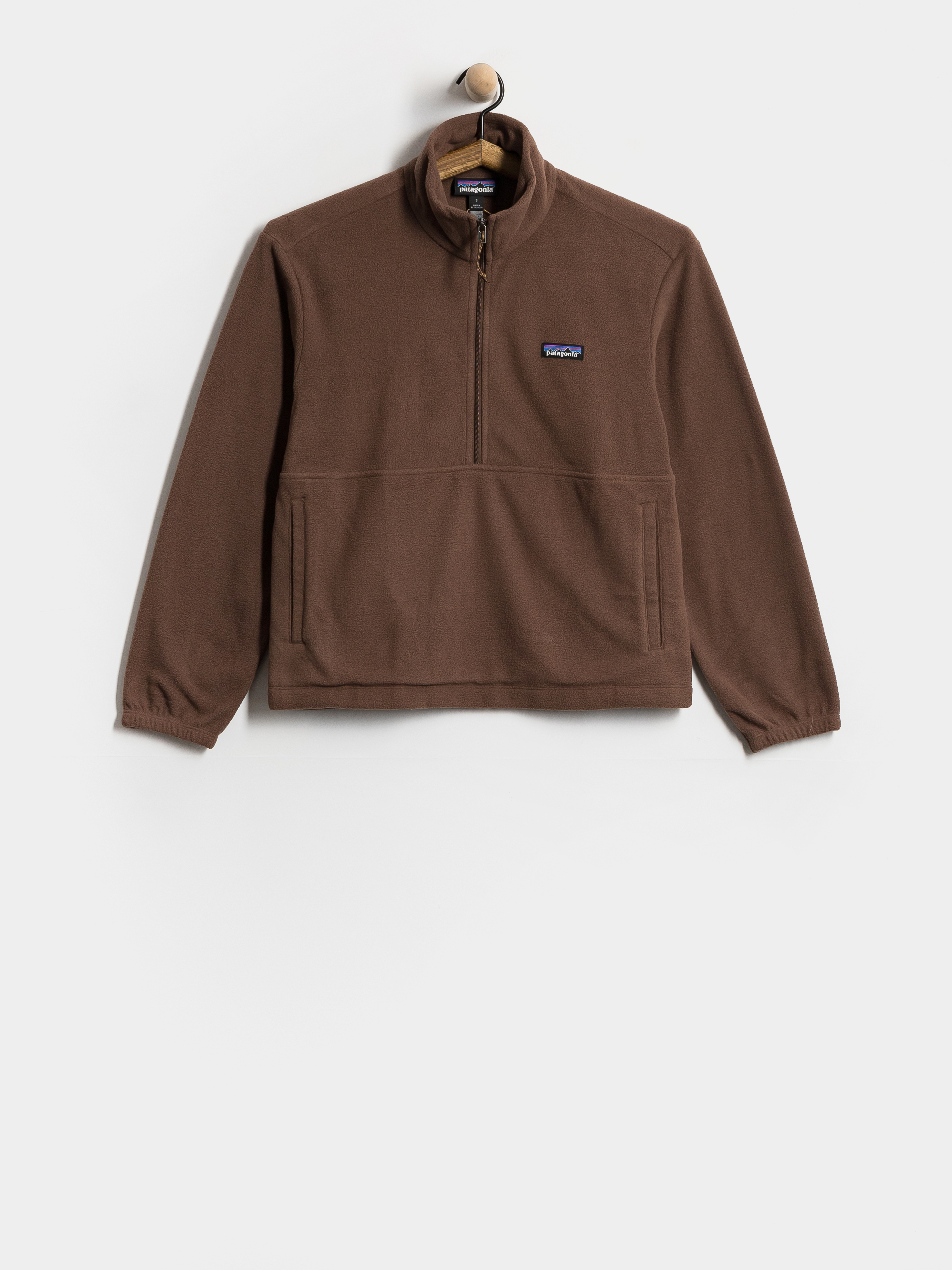 Polu00e1r pulu00f3ver Patagonia Micro D 1/2 Zip Wmn (berm brown)