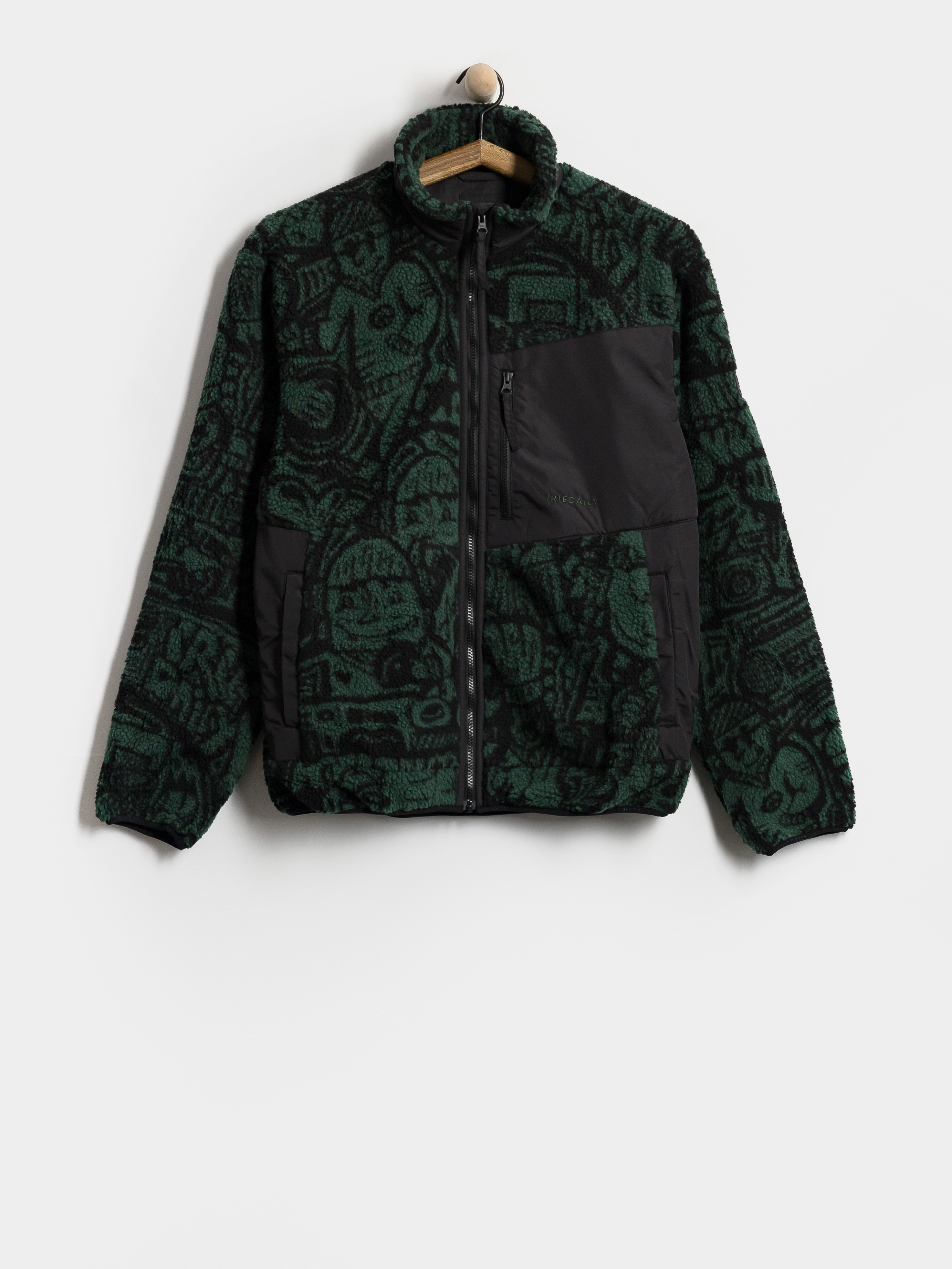 Férfi Polár pulóver Iriedaily Flawless (green black)