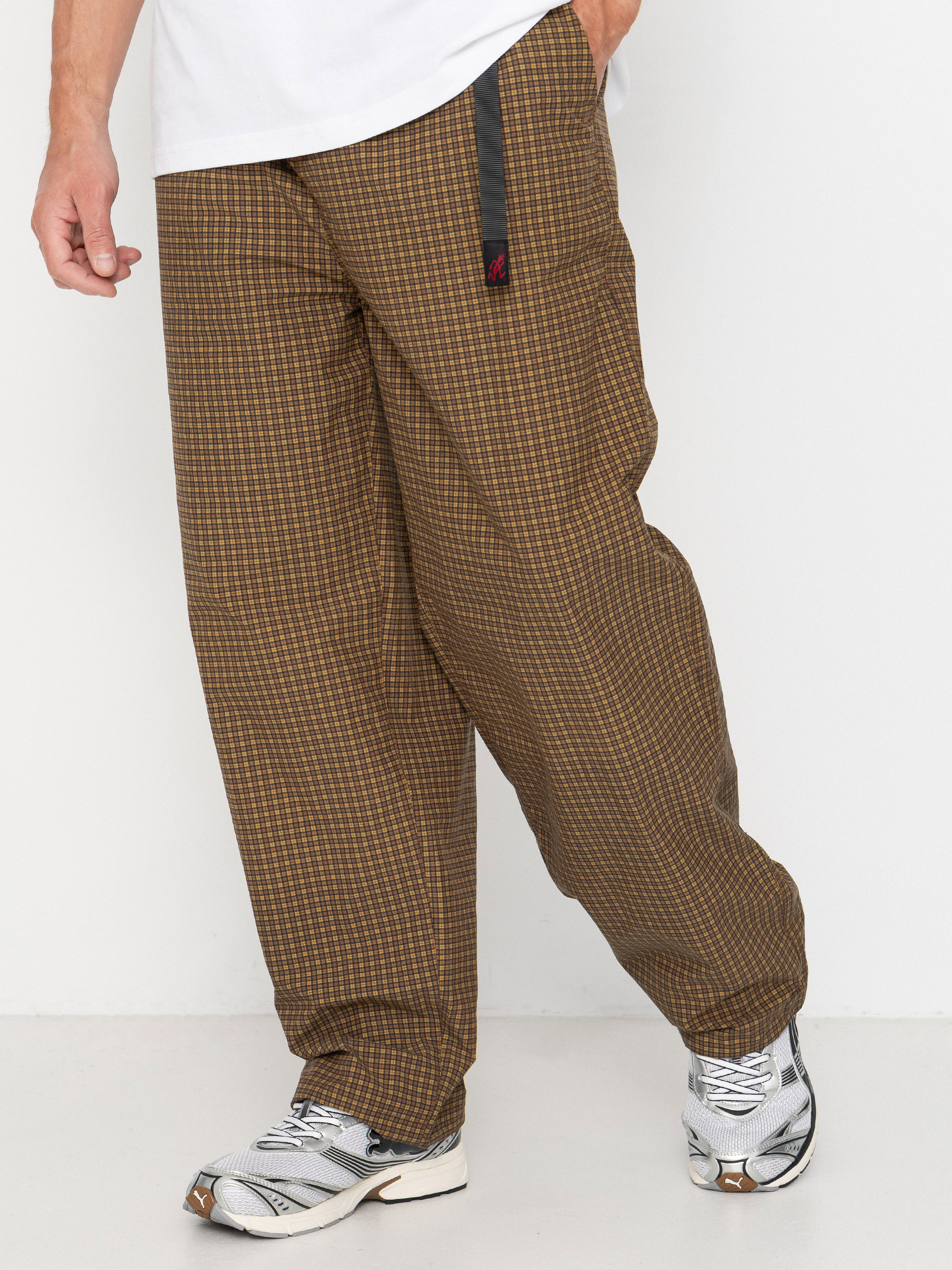 Gramicci Mini Check Nylon Pant Kisnadrág (brown check)